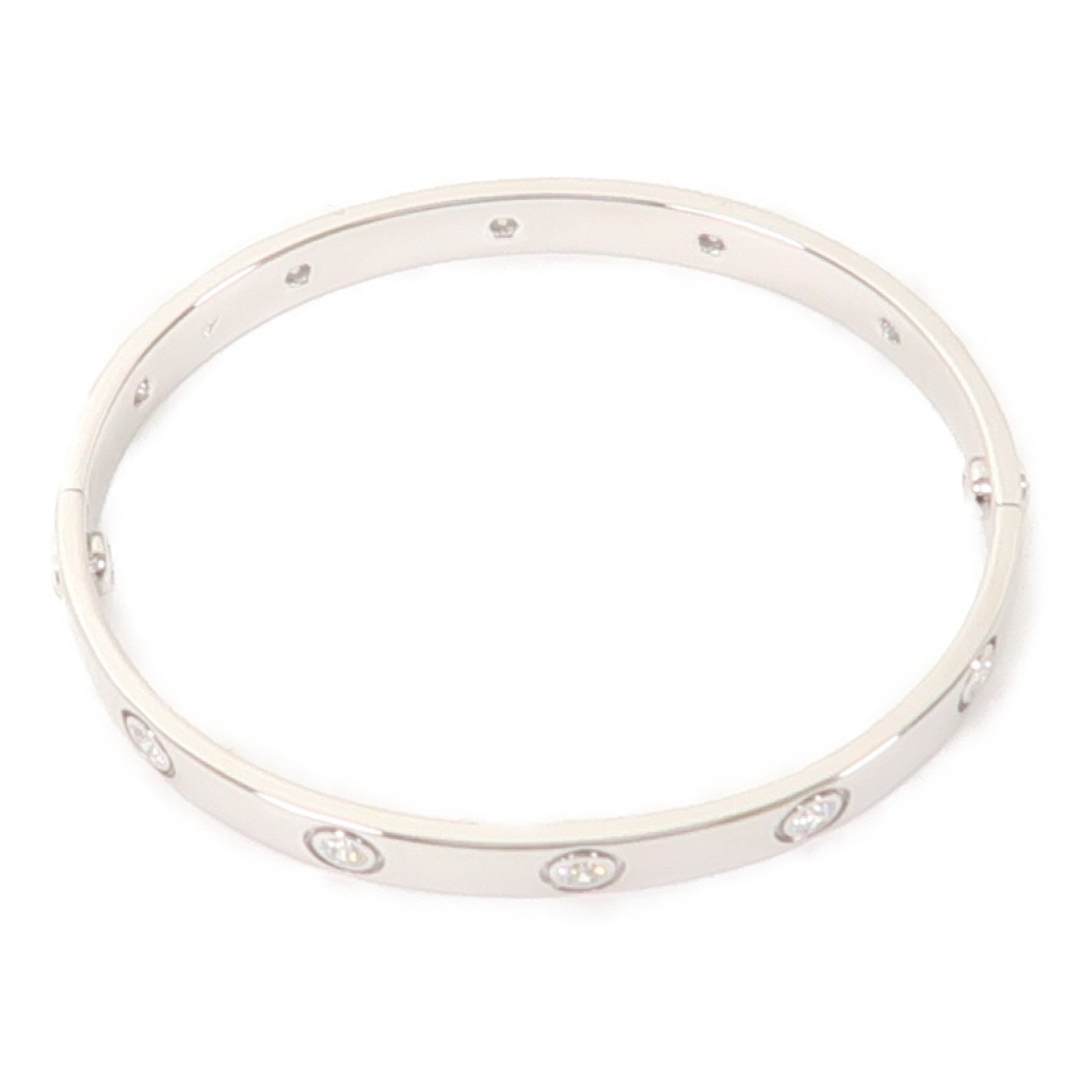 CARTIER 【激減優惠】18K白金Love Bracelet 10 Diamonds手鐲Cartier#16