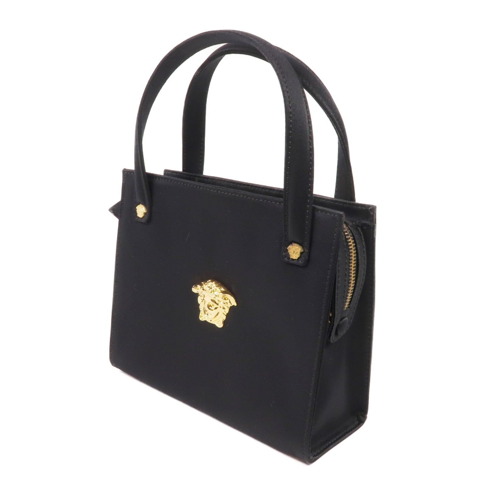 VERSACE Satin Fabric Handbag金扣手挽袋