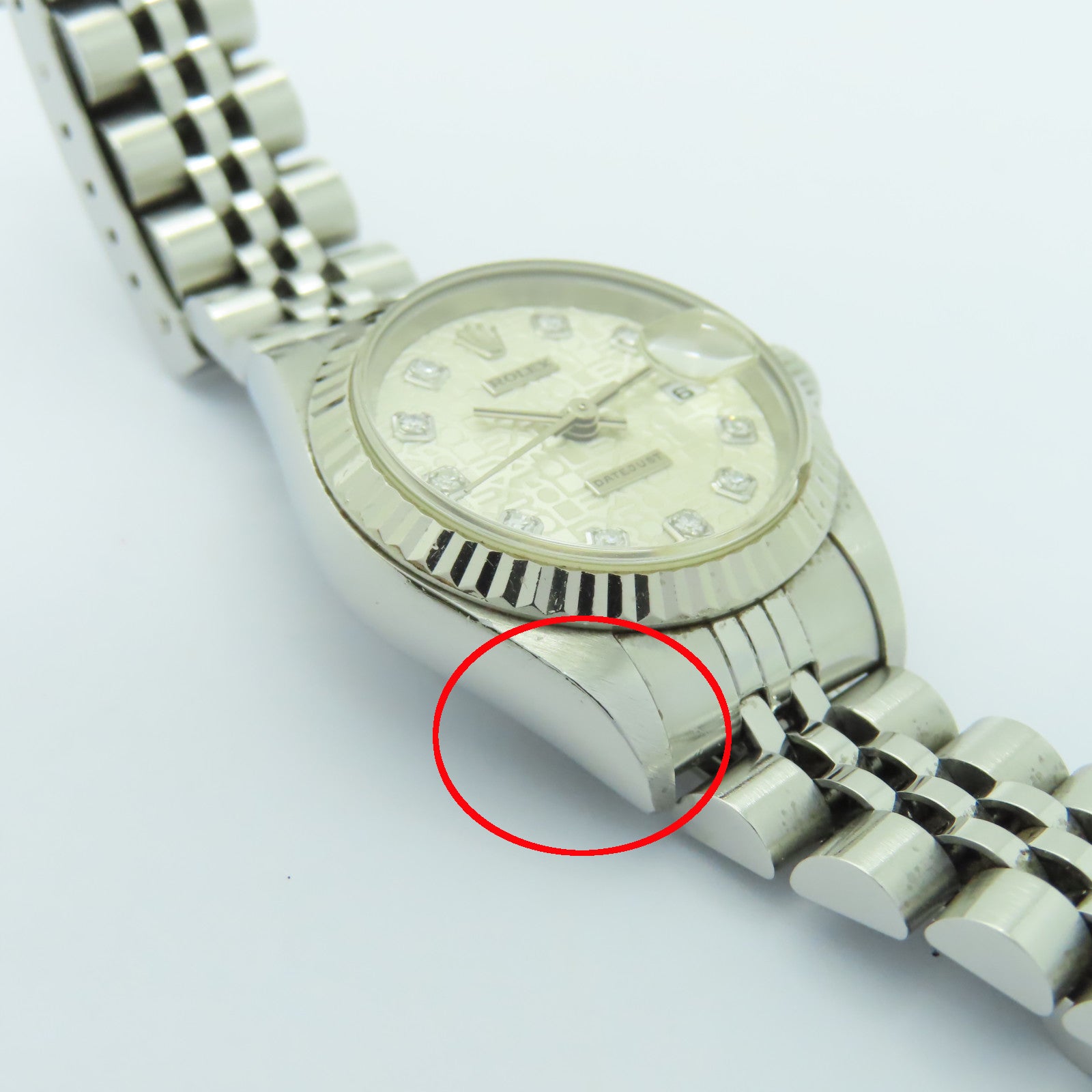 ROLEX 【激減優惠】Datejust不鏽鋼鑽石手錶自動機芯白色