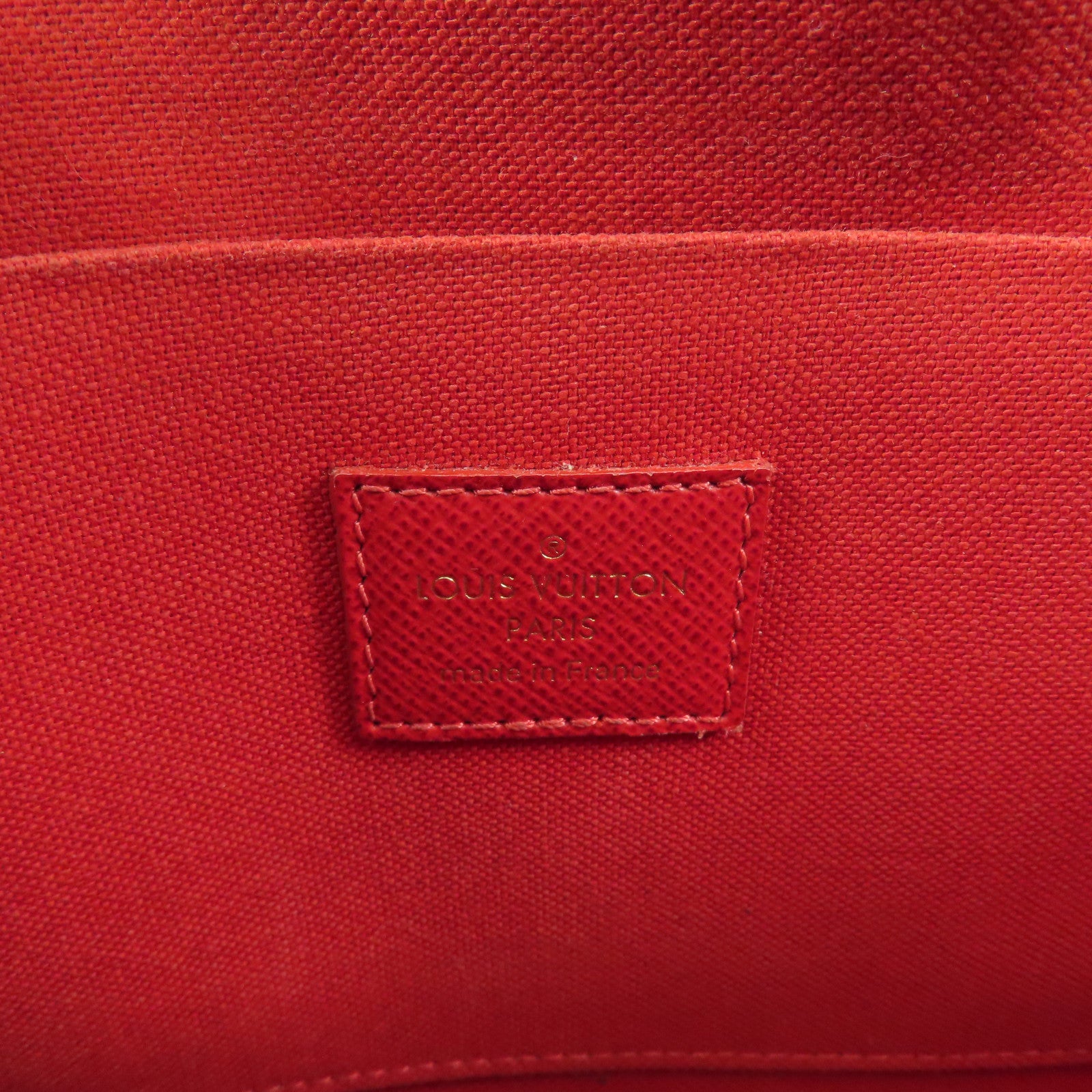 LOUIS VUITTON Damier Felice Pochette金扣鏈帶肩背袋