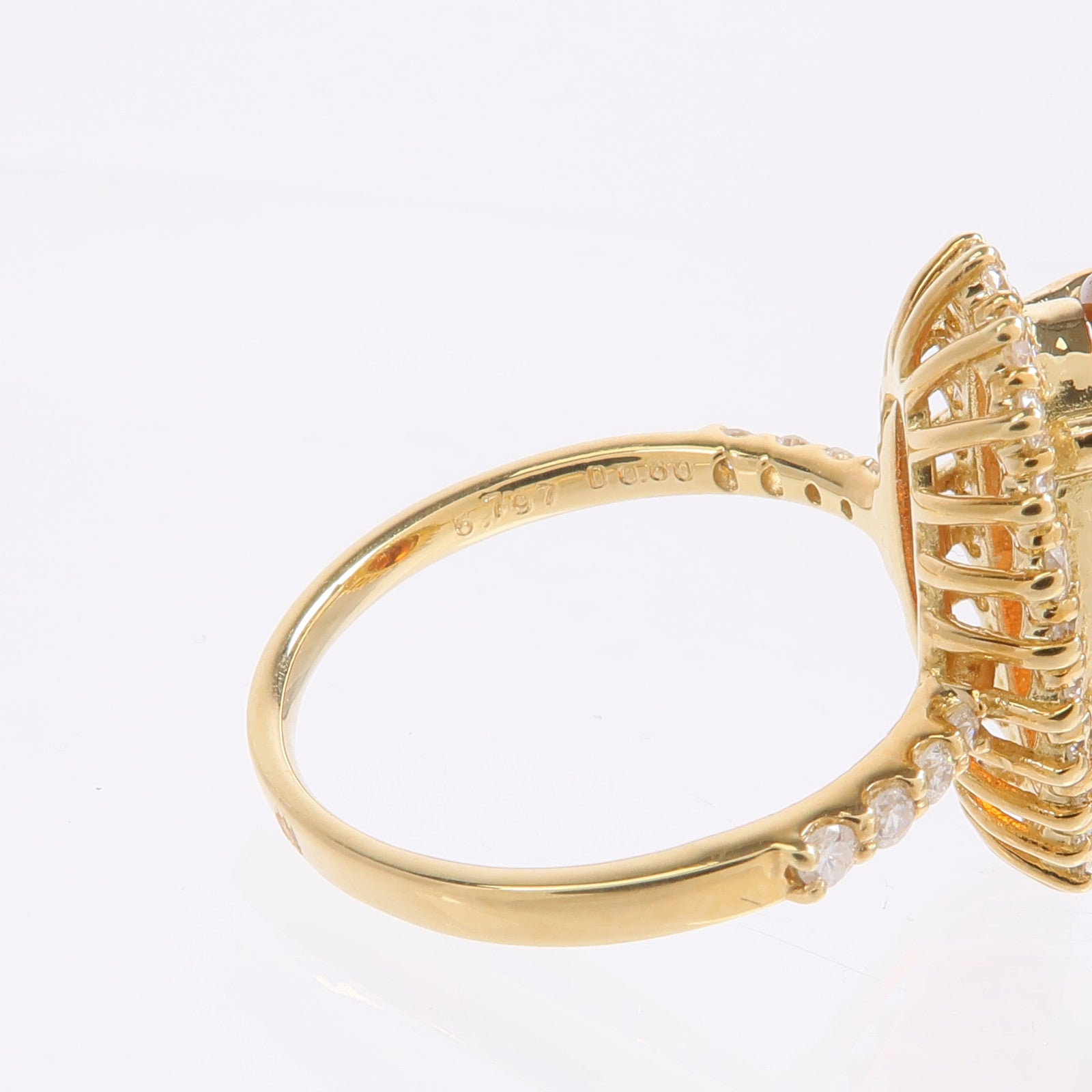 JEWELRY 18K黃金Fire Opal Diamond Ring火澳寶鑽石戒指