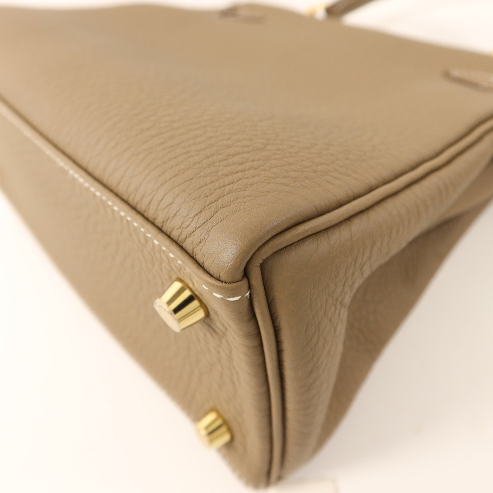 HERMES 【激減優惠】Togo皮革Kelly 25金扣手挽肩背兩用袋Etoupe