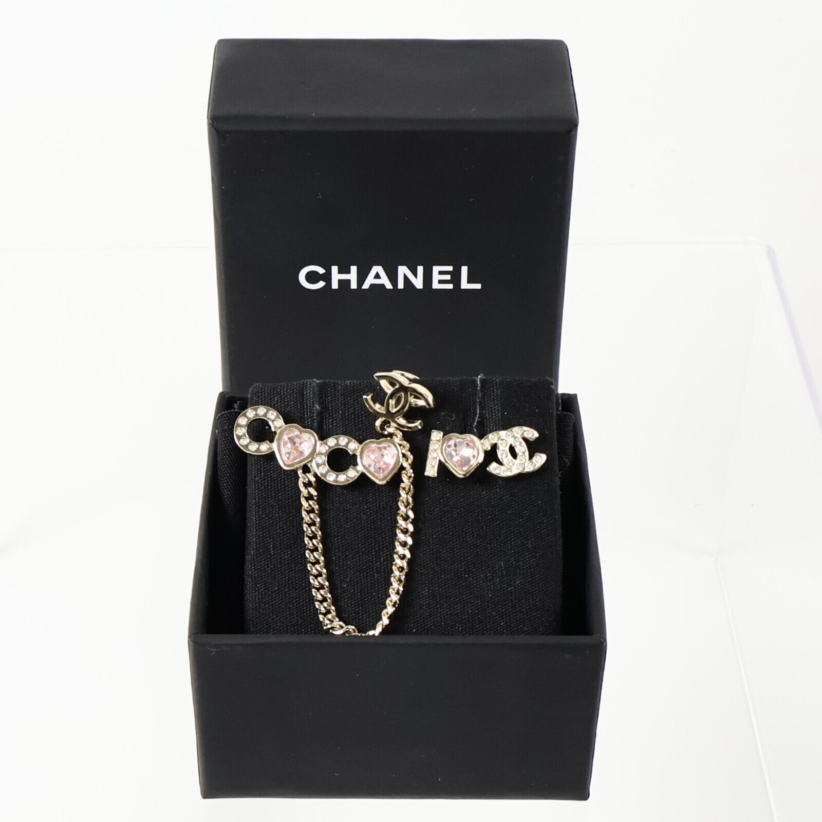 CHANEL 金屬/PVC I Love Coco Earrings耳環