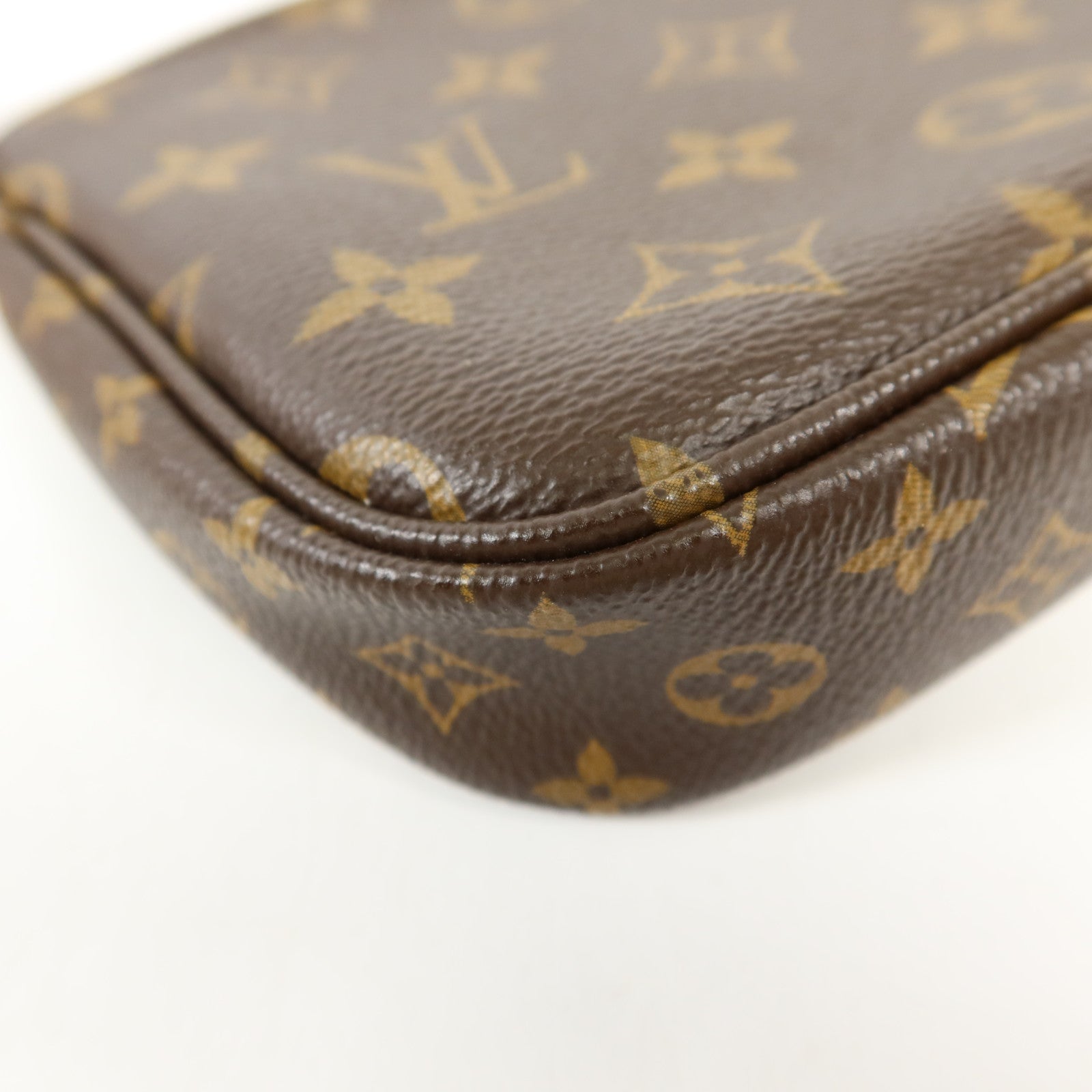 LOUIS VUITTON Monogram Multi Pochette Accessoires金扣手挽肩背兩用袋棕色