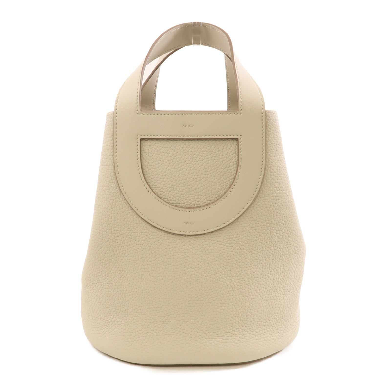 HERMES Clemence皮革In The Loop 23金扣手挽袋Benton/白色