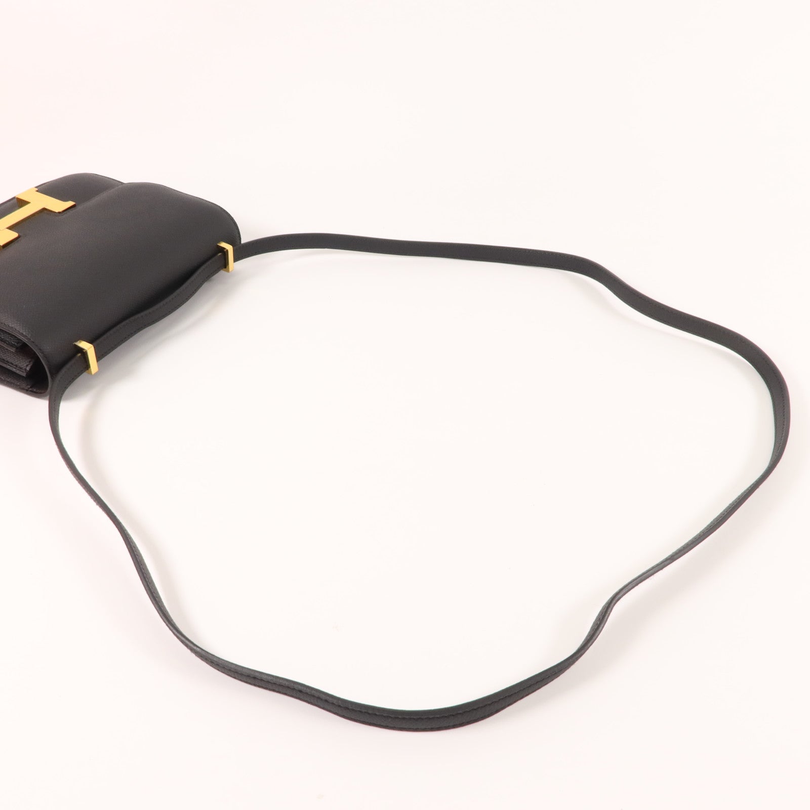 HERMES Epsom皮革Constance Mini肩背袋Noir