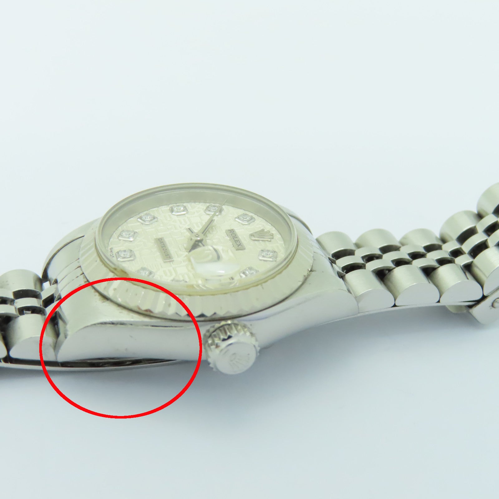 ROLEX 【激減優惠】Datejust不鏽鋼鑽石手錶自動機芯白色