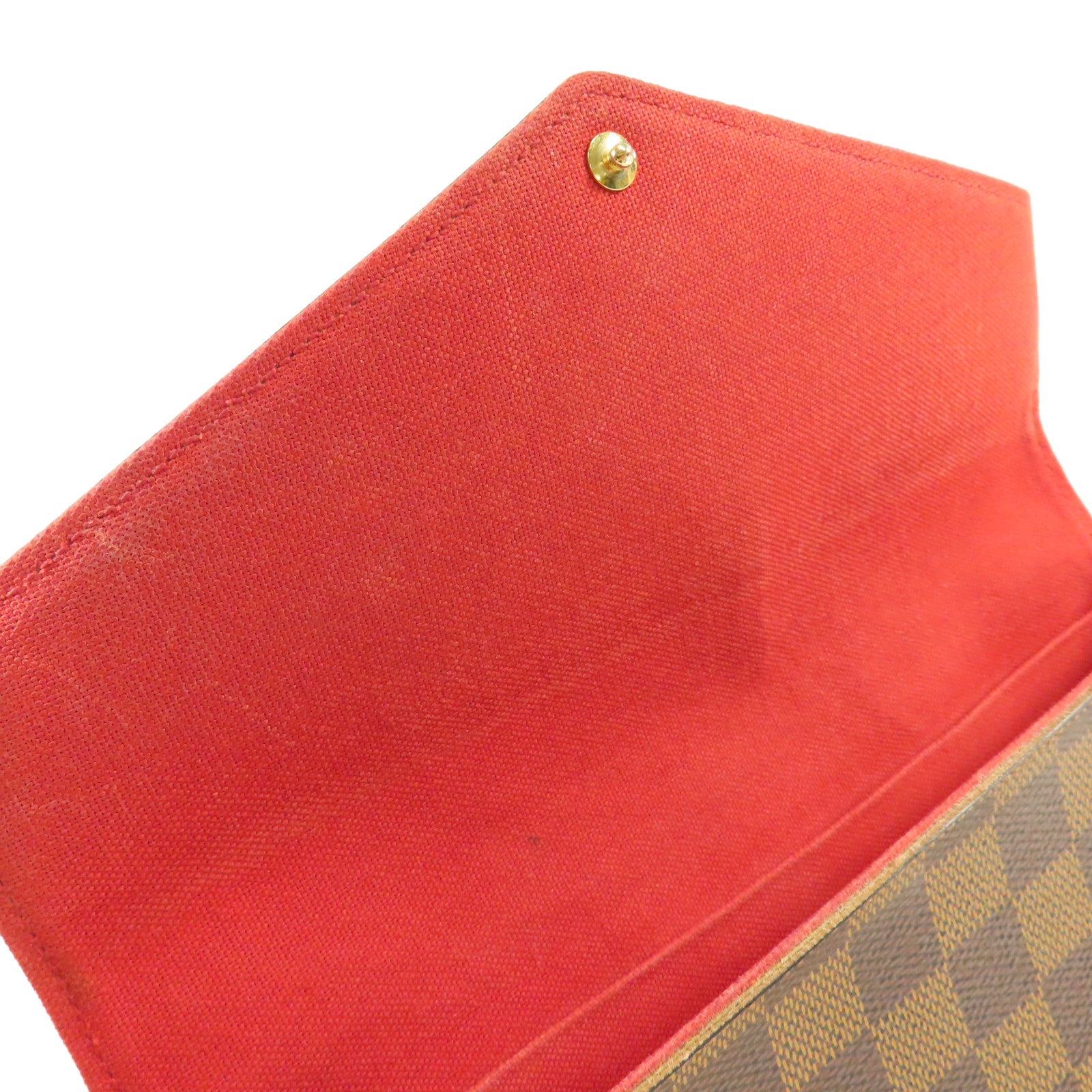 LOUIS VUITTON Damier Felice Pochette金扣鏈帶肩背袋
