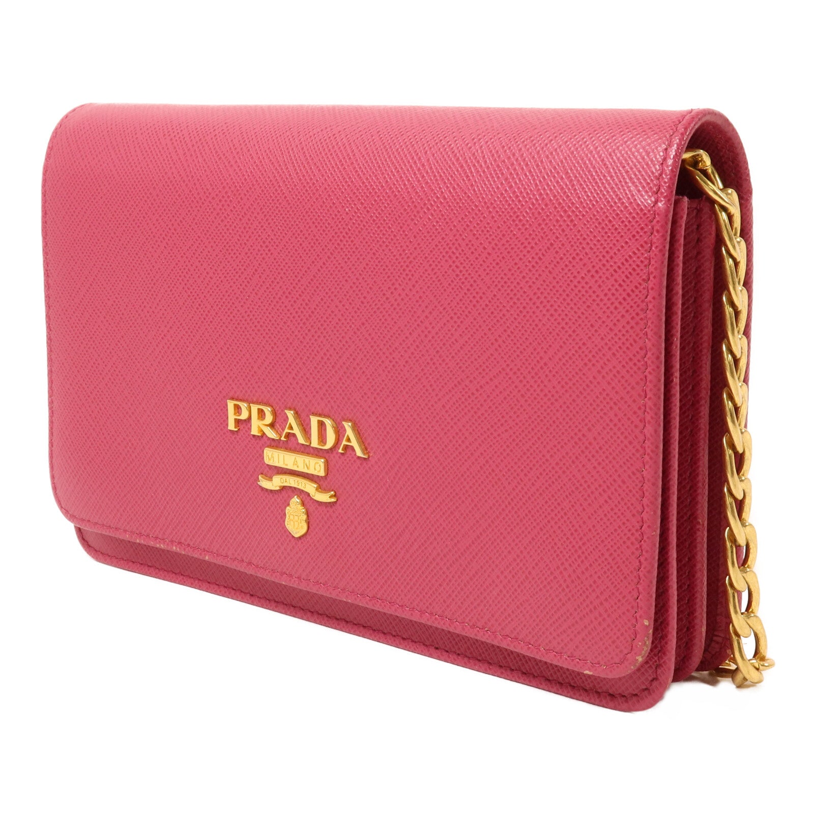 PRADA 牛皮皮革Shoulder Bag鏈帶肩背袋