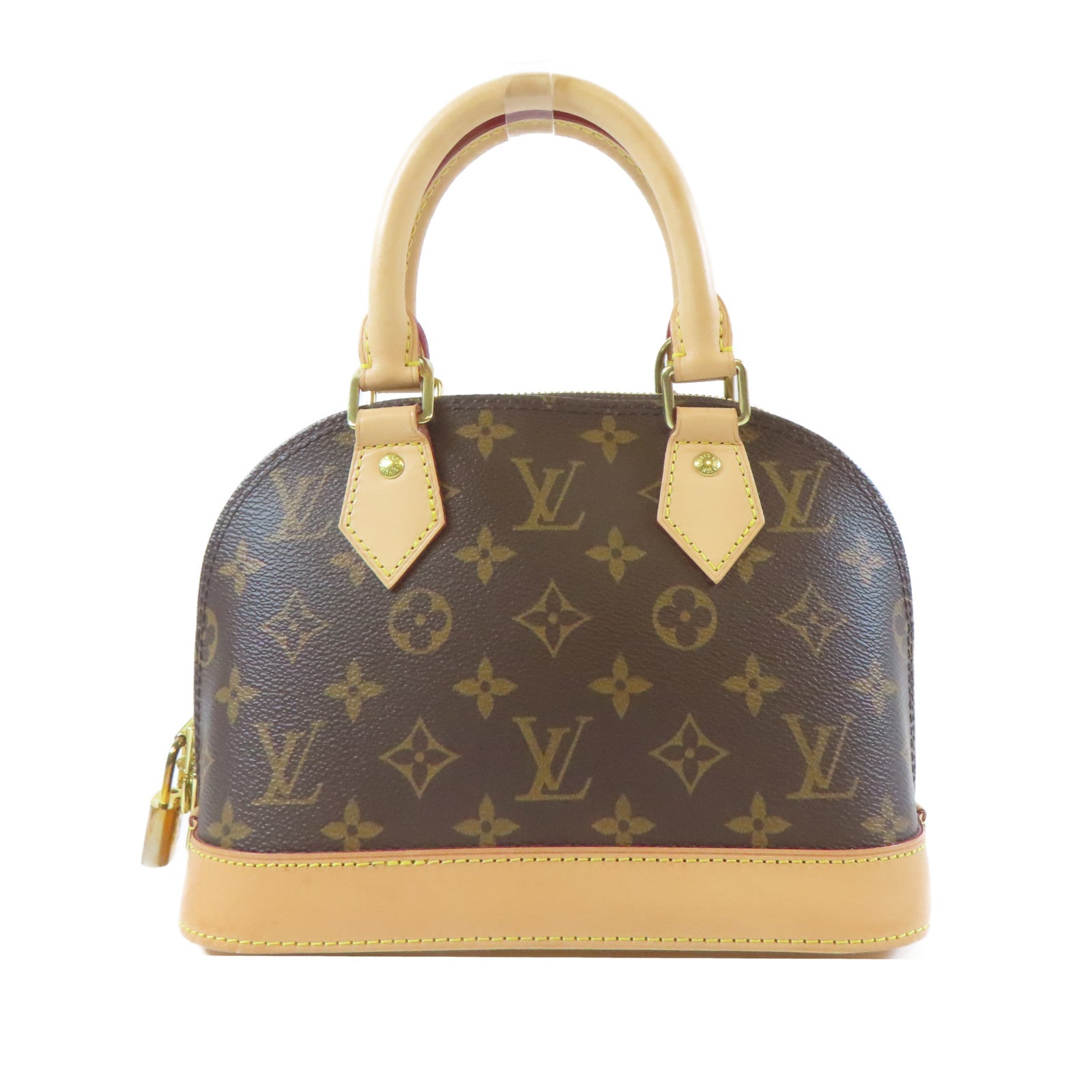 LOUIS VUITTON Monogram Alma BB 2 Way Shoulder Bag金扣手挽肩背兩用袋啡色