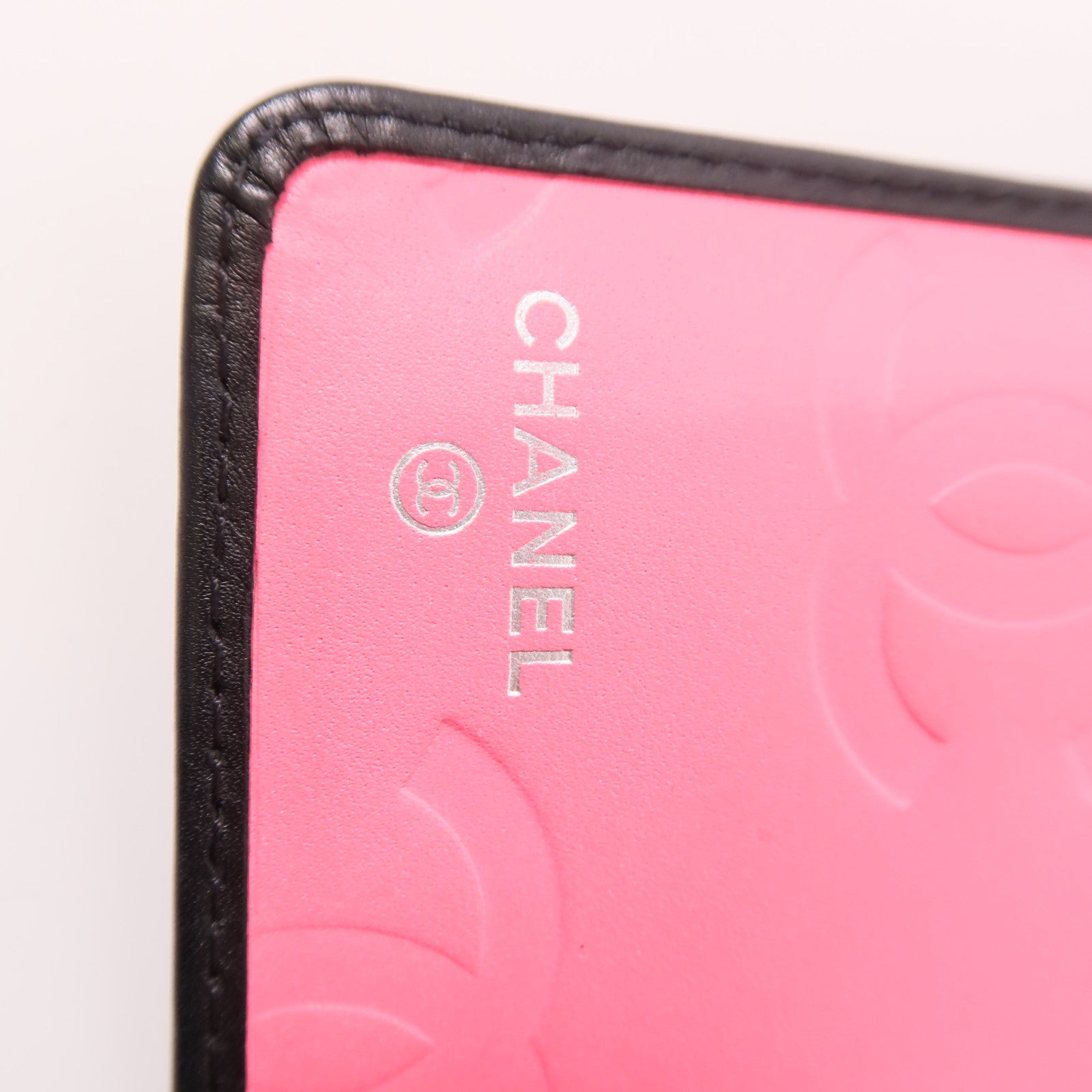 CHANEL 牛皮皮革Cambon Long Bifold Wallet銀扣長錢包