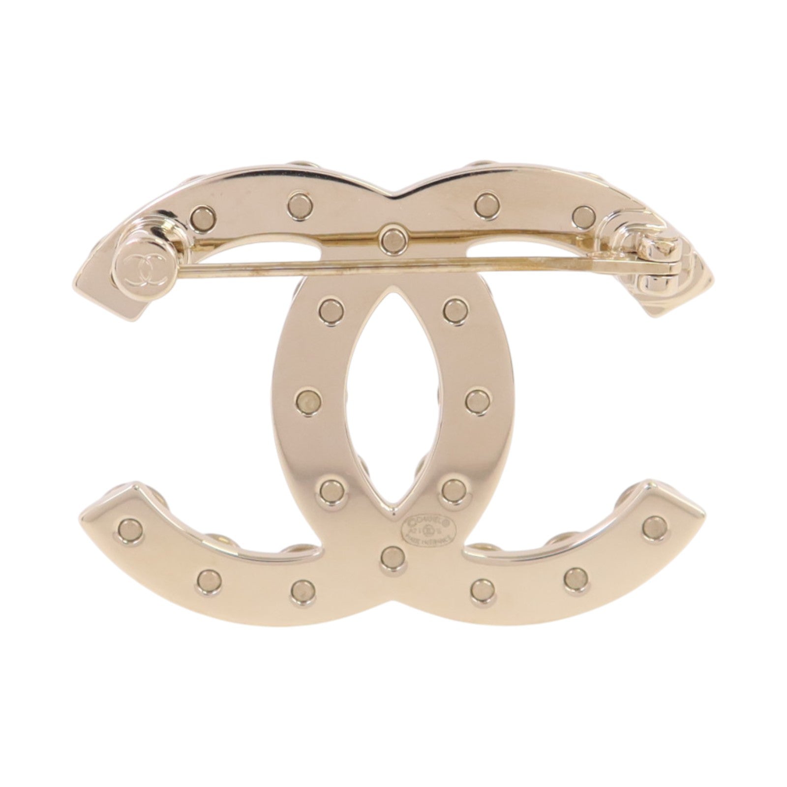 CHANEL 【激減優惠】金屬/仿珍珠Brooch金扣胸針