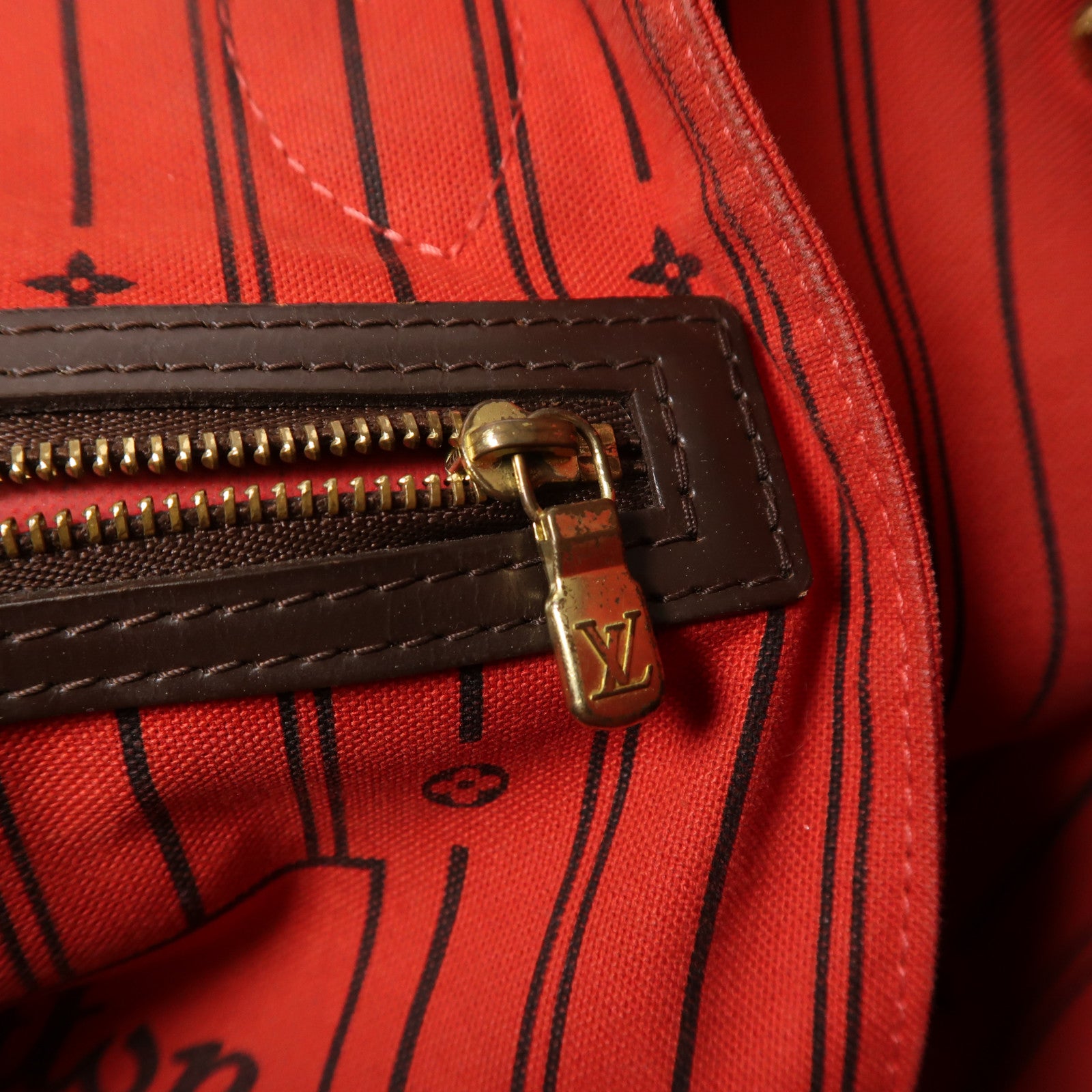 LOUIS VUITTON Damier Neverfull MM金扣手挽袋/肩背袋