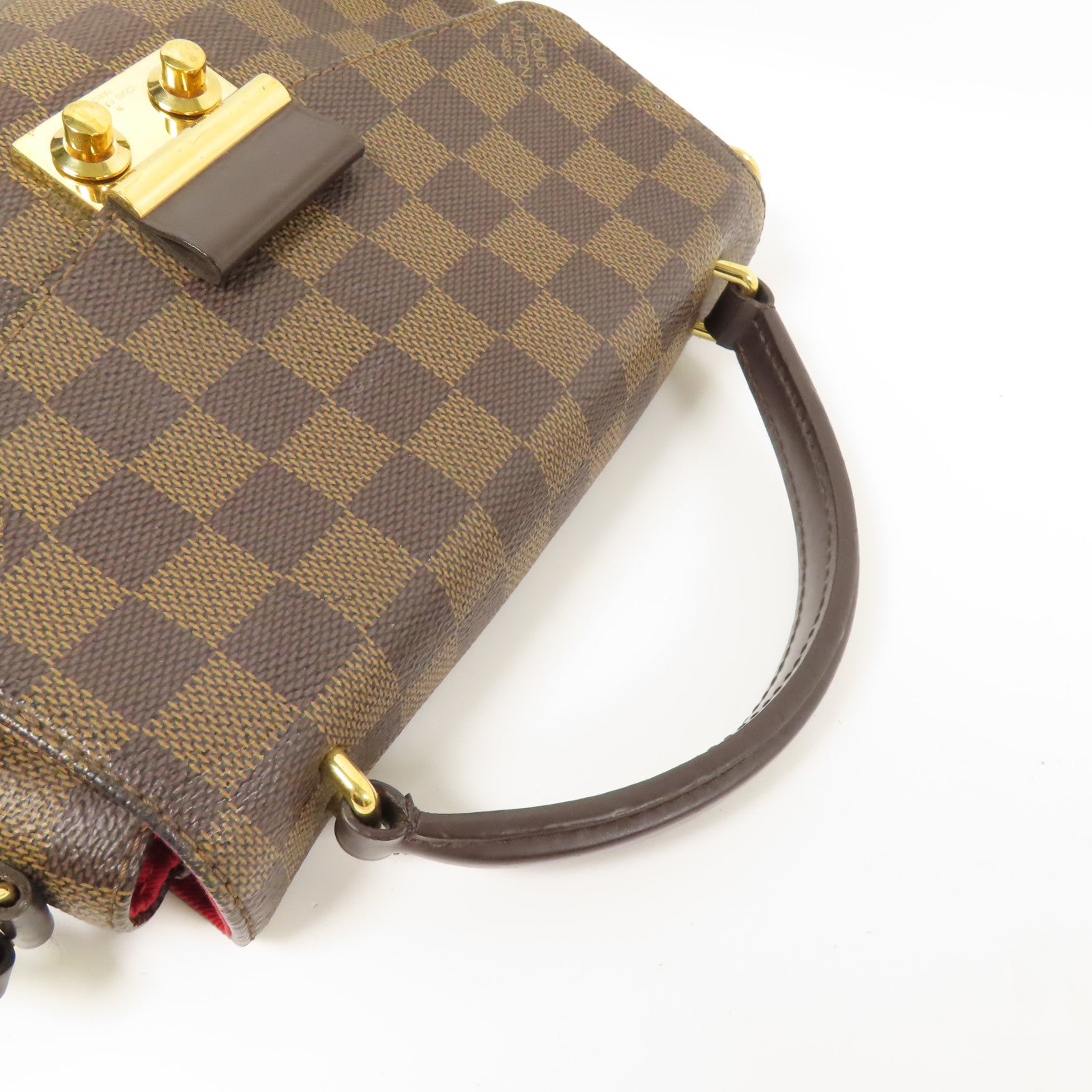 LOUIS VUITTON Damier Croisette金扣手挽肩背兩用袋