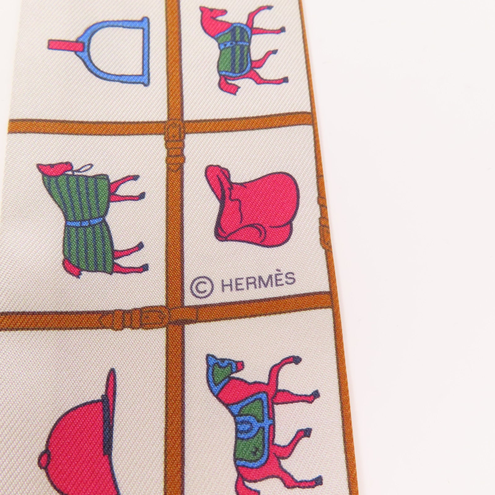 HERMES 絲質Twilly絲巾