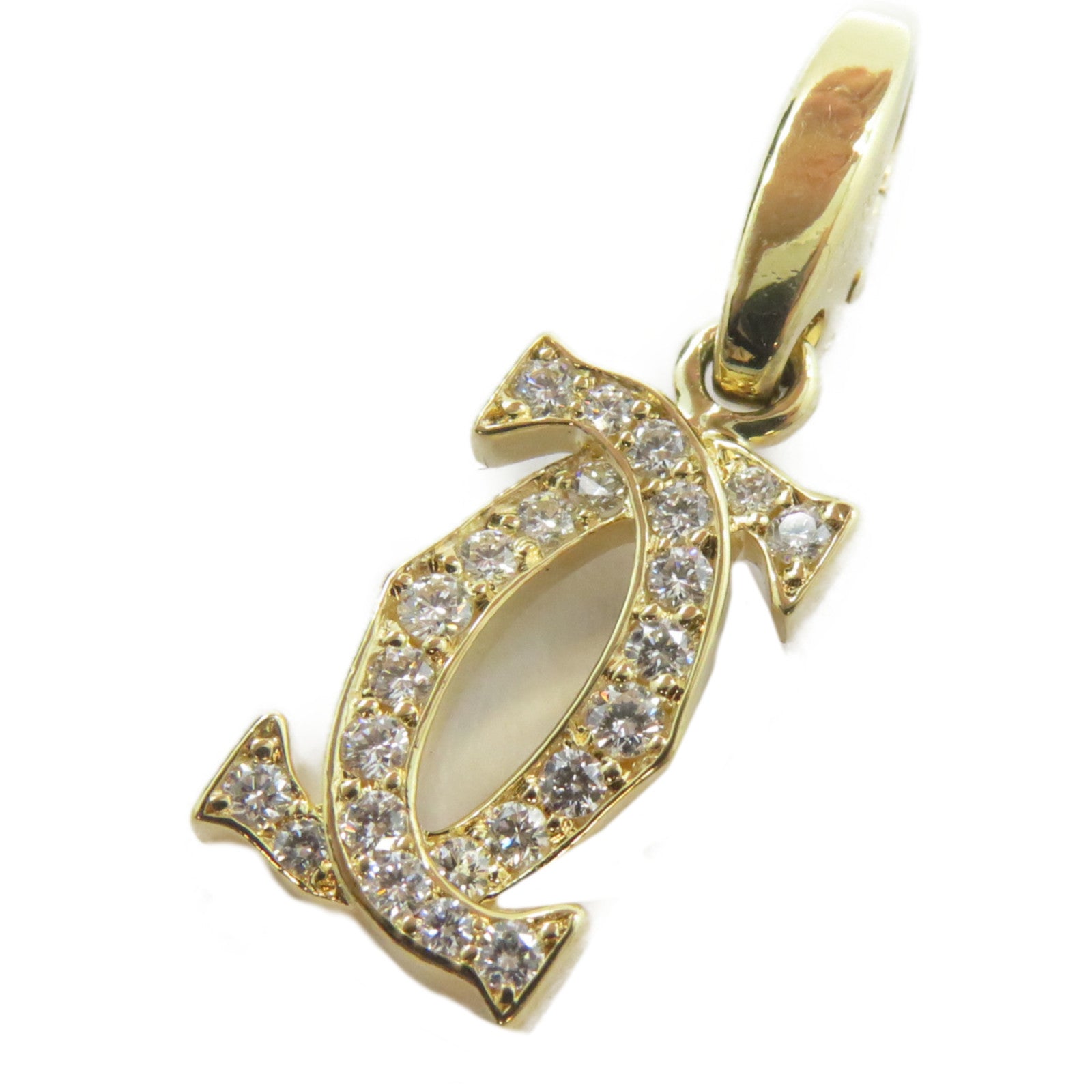 CARTIER 18K黃金/鑽石2C Pendant掛飾