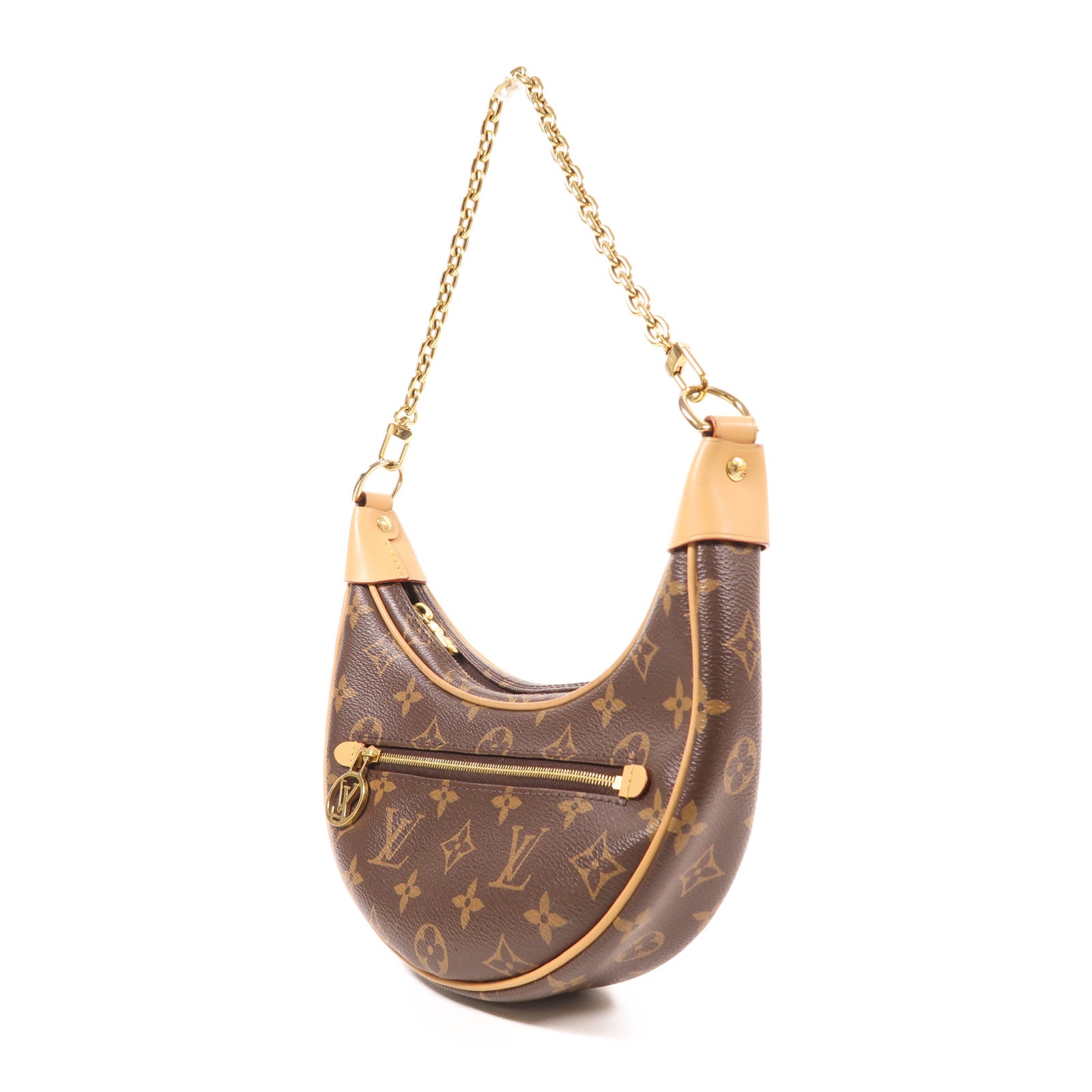 LOUIS VUITTON LV GHW Loop 2 Way Shoulder Bag M81098 Monogram Brown