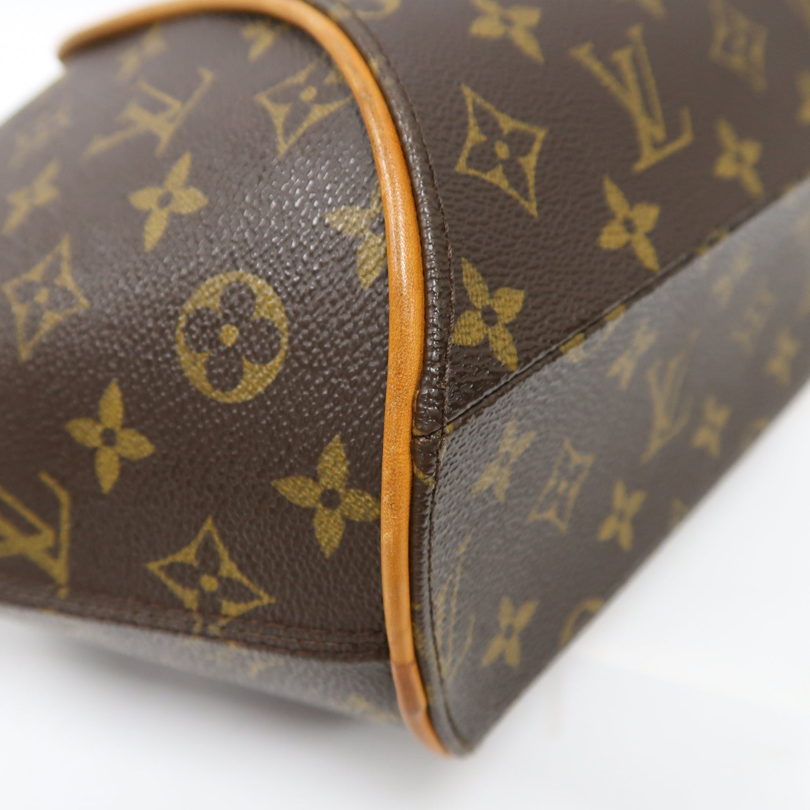 LOUIS VUITTON Monogram Elipse MM金扣手挽袋啡色