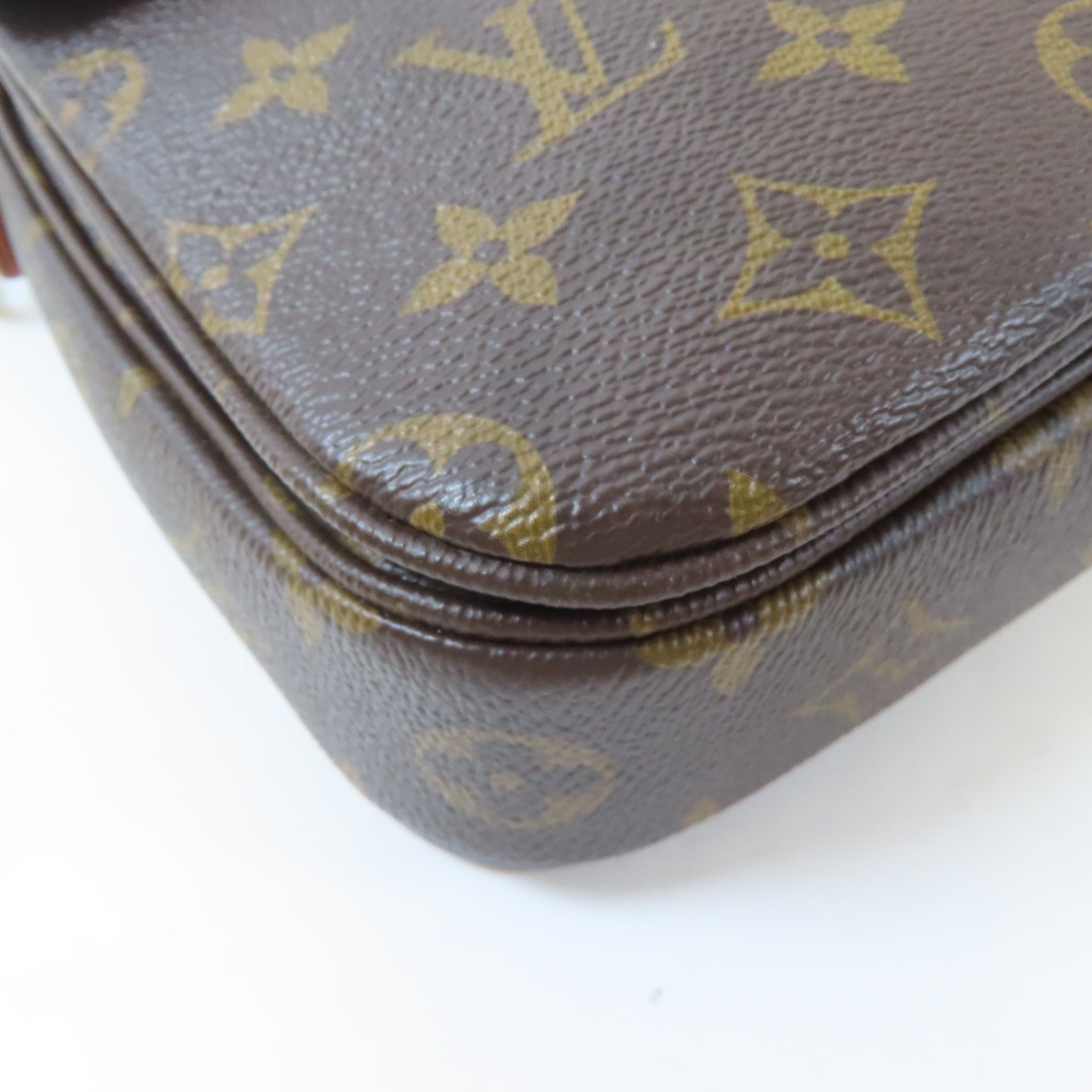 LOUIS VUITTON Monogram Pochette Metis金扣手挽肩背兩用袋啡色