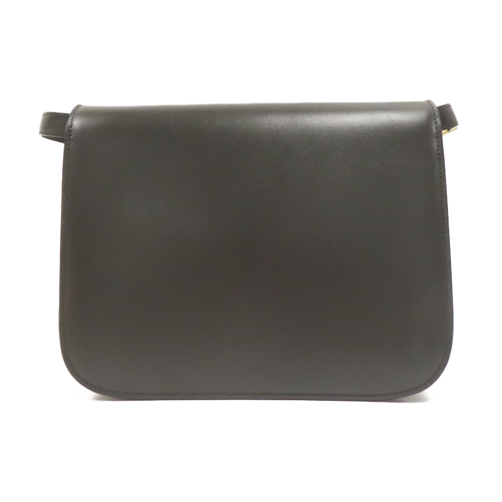 CELINE **【激減優惠】牛皮皮革Classic Box金扣肩背袋灰色