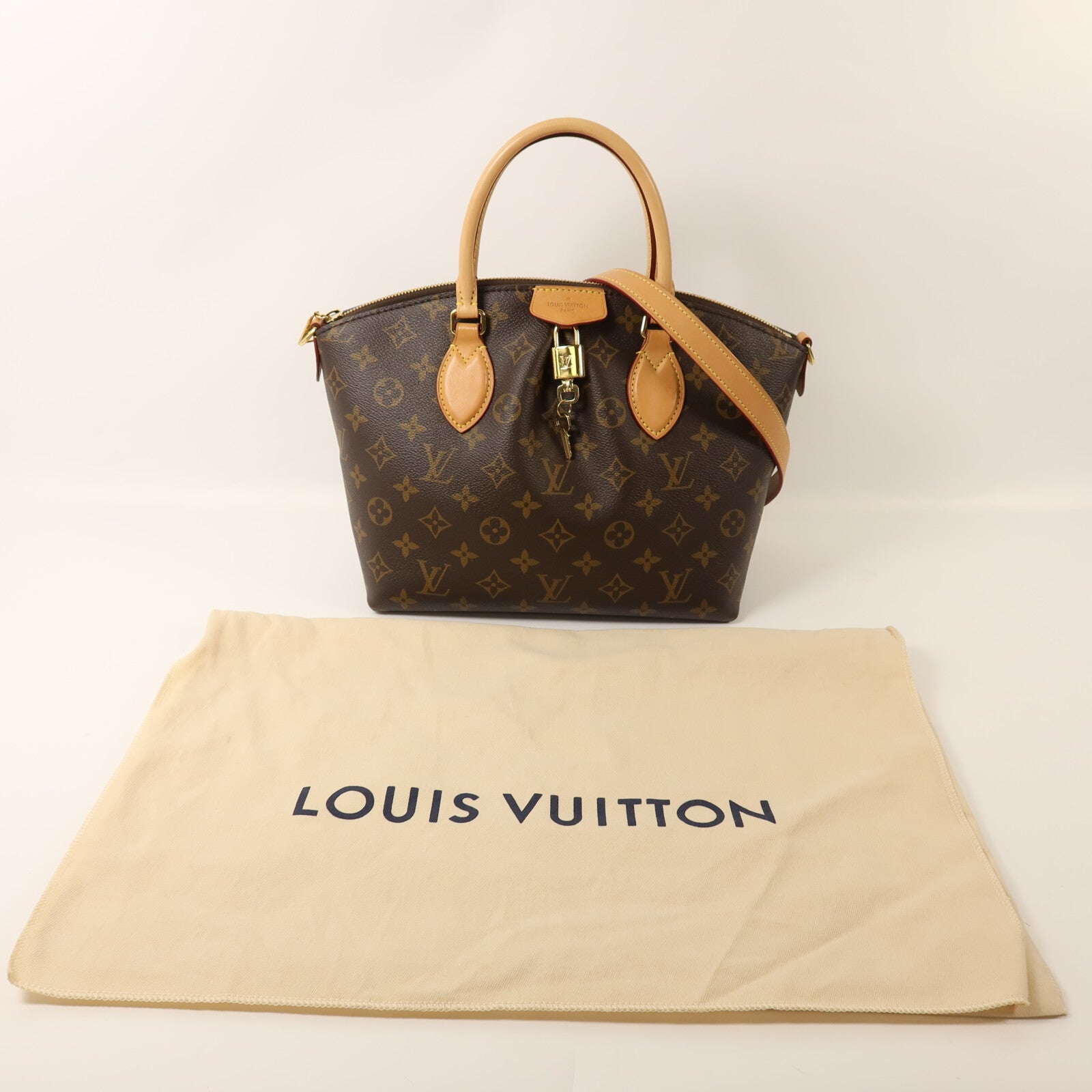 LOUIS VUITTON Monogram Boetie金扣手挽肩背兩用袋
