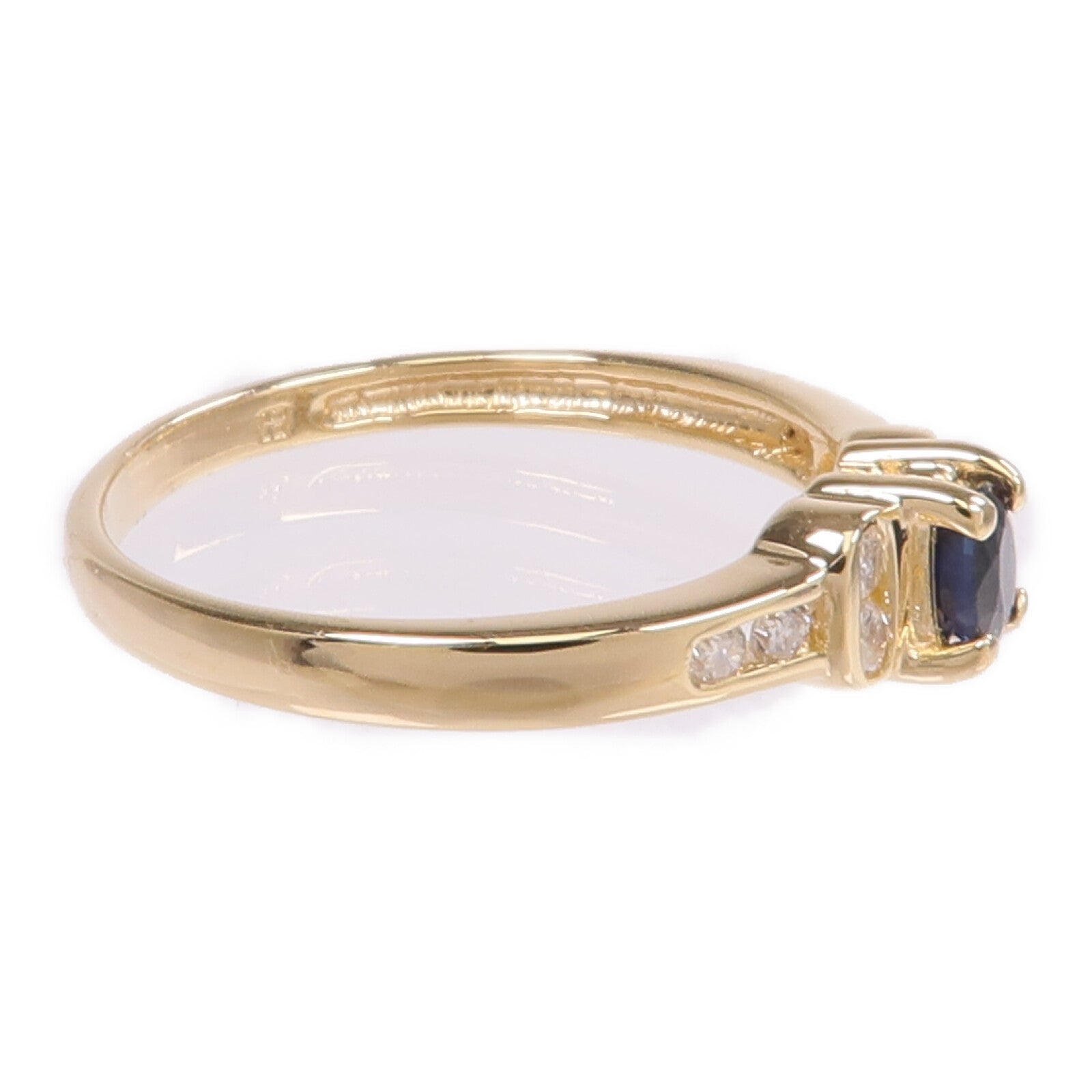 JEWELRY 14K黃金Sapphire Diamond Ring藍寶石/鑽石戒指US#6.25