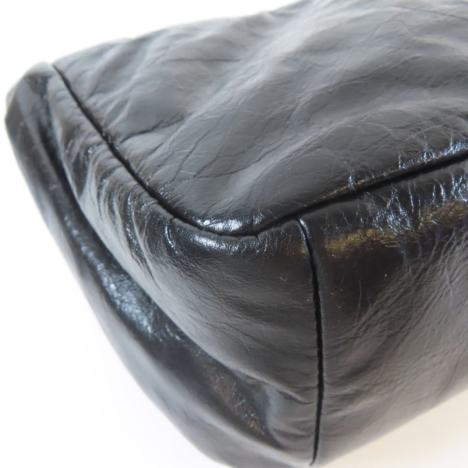 BALENCIAGA 牛皮皮革Monaco金扣鏈帶肩背袋黑色