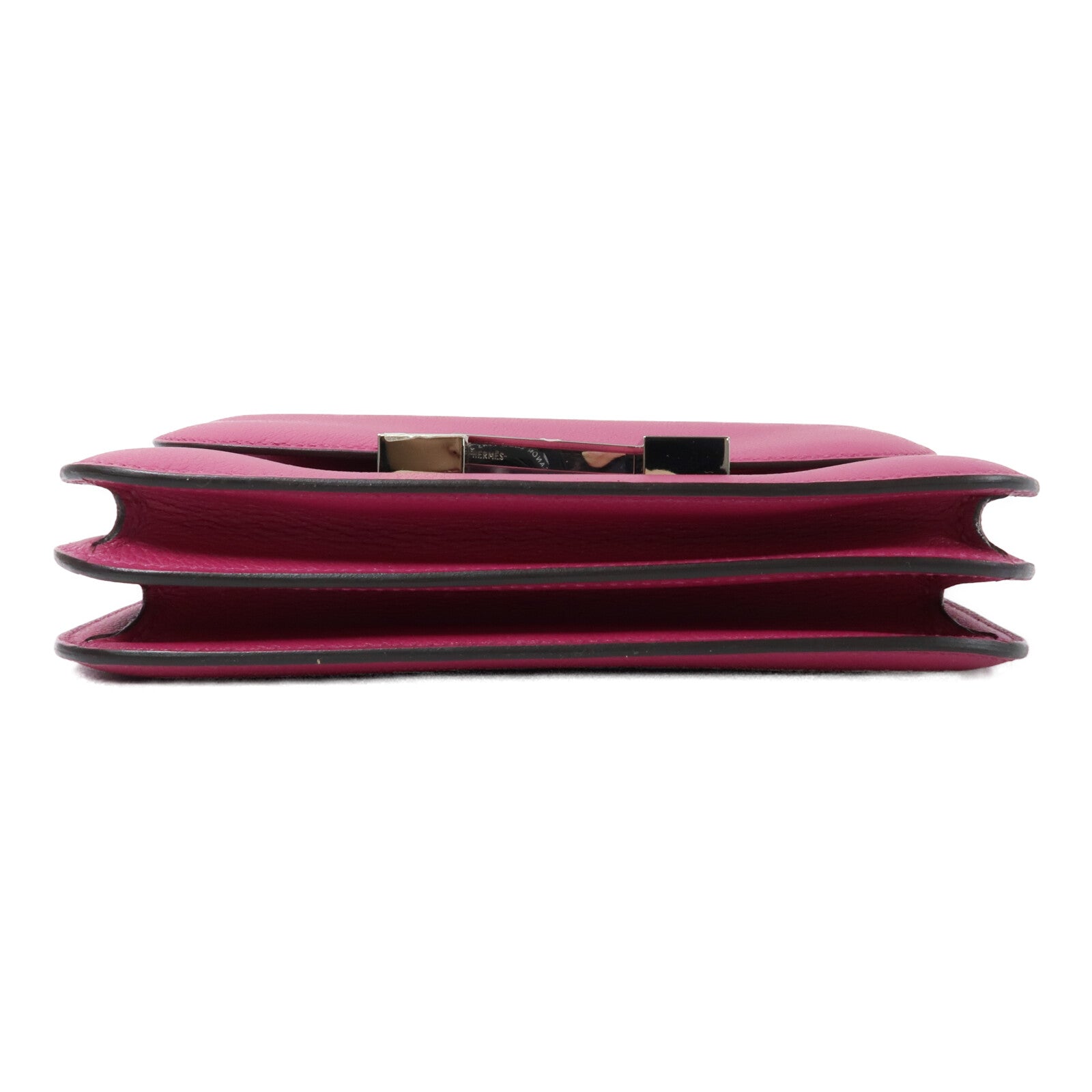 HERMES Evercolor皮革Constance Mini肩背袋Rose Pourpre