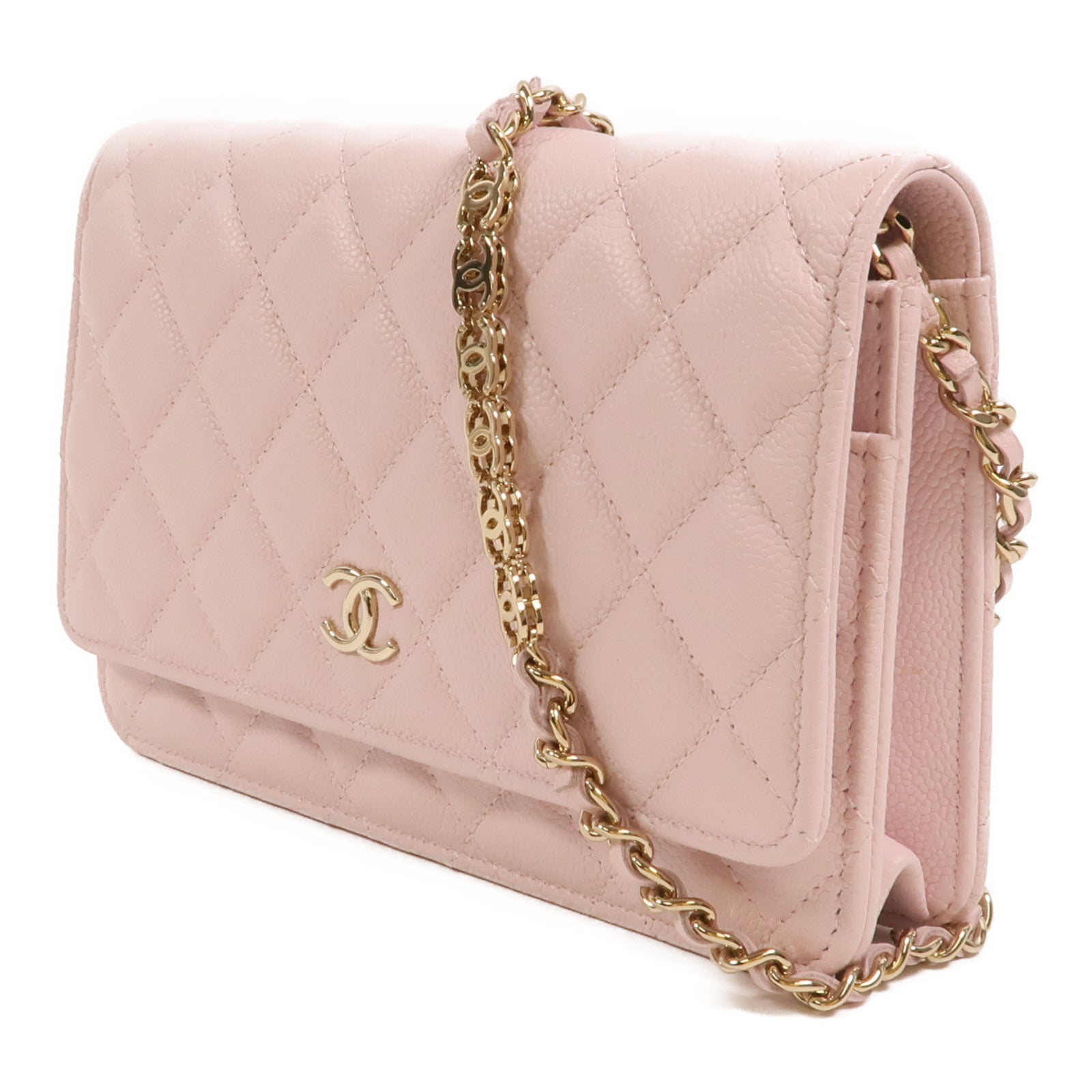 CHANEL 牛皮皮革WOC Wallet On Chain鏈帶肩背袋