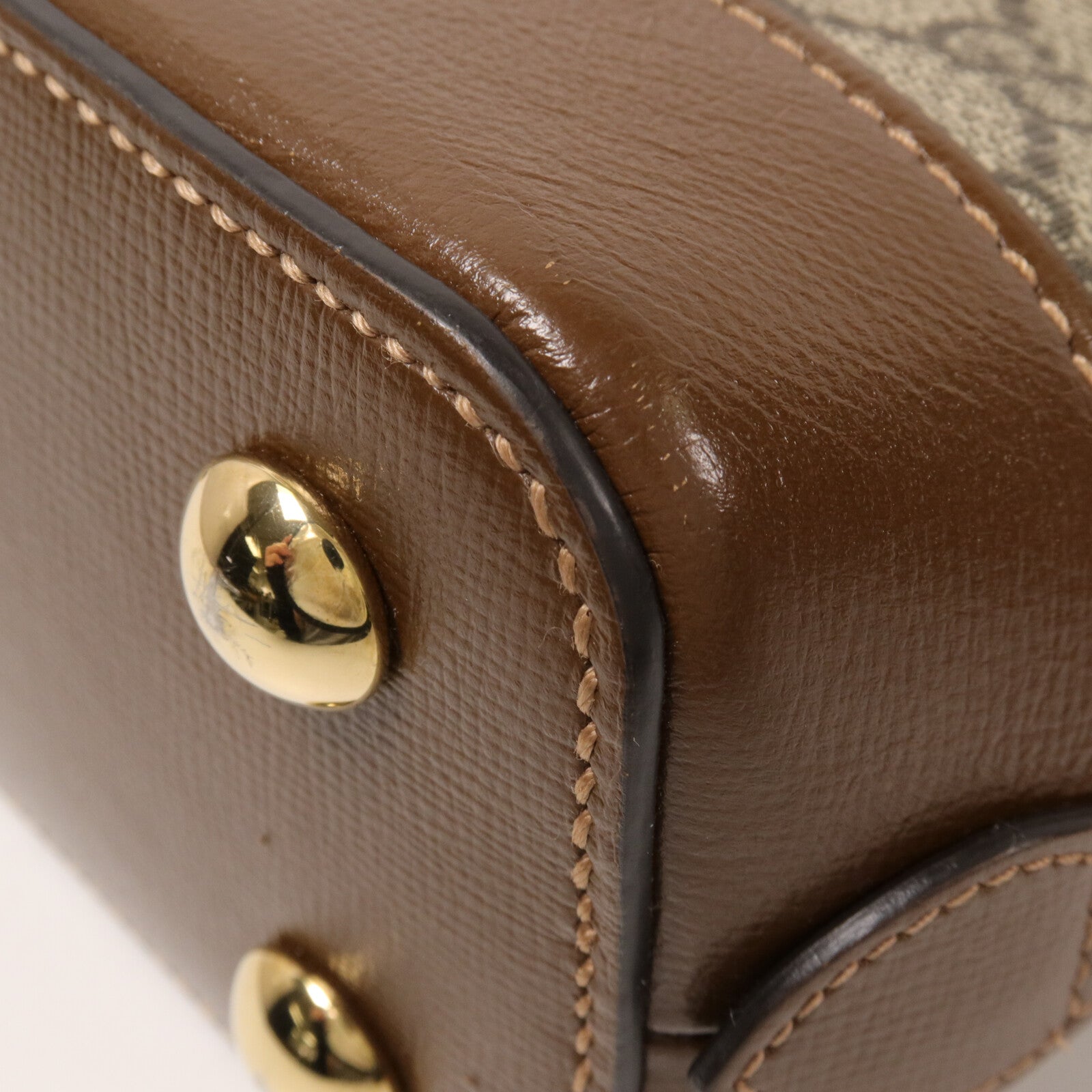 GUCCI 塗層帆布1955 Horsebit Top Handle手挽肩背兩用袋