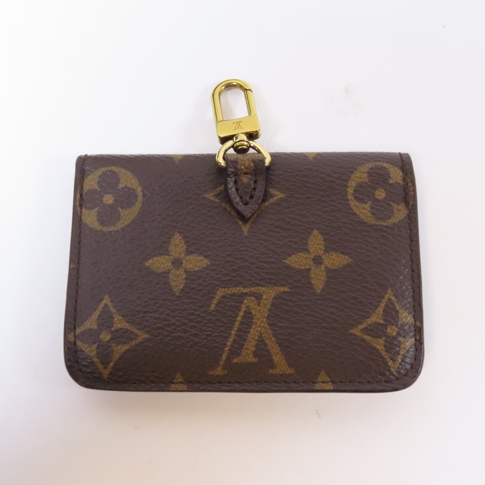 LOUIS VUITTON Monogram Mini Pochette Accessoires金扣肩背袋啡色