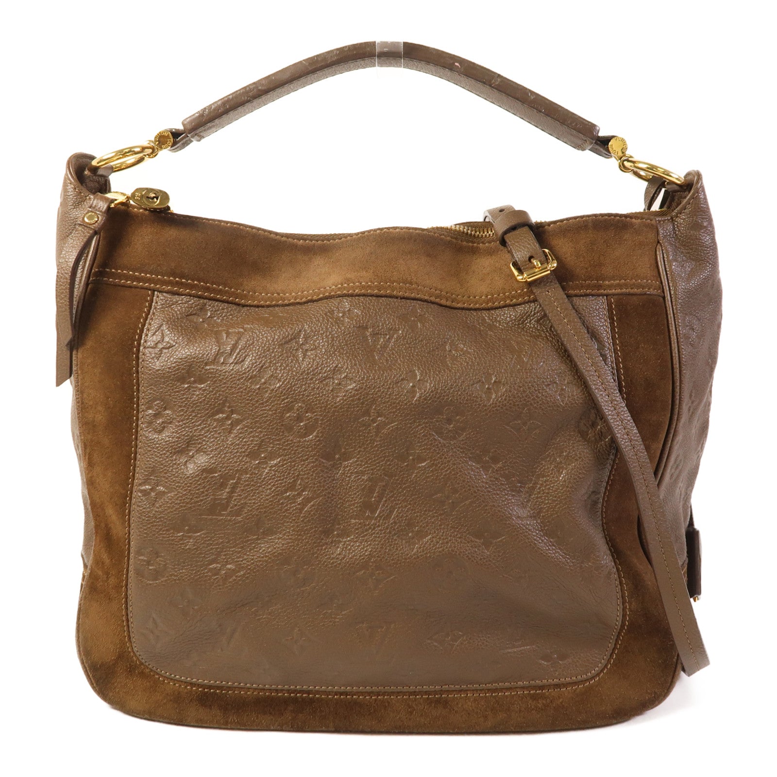 LOUIS VUITTON Monogram Empreinte Audacieuse MM金扣手挽肩背兩用袋