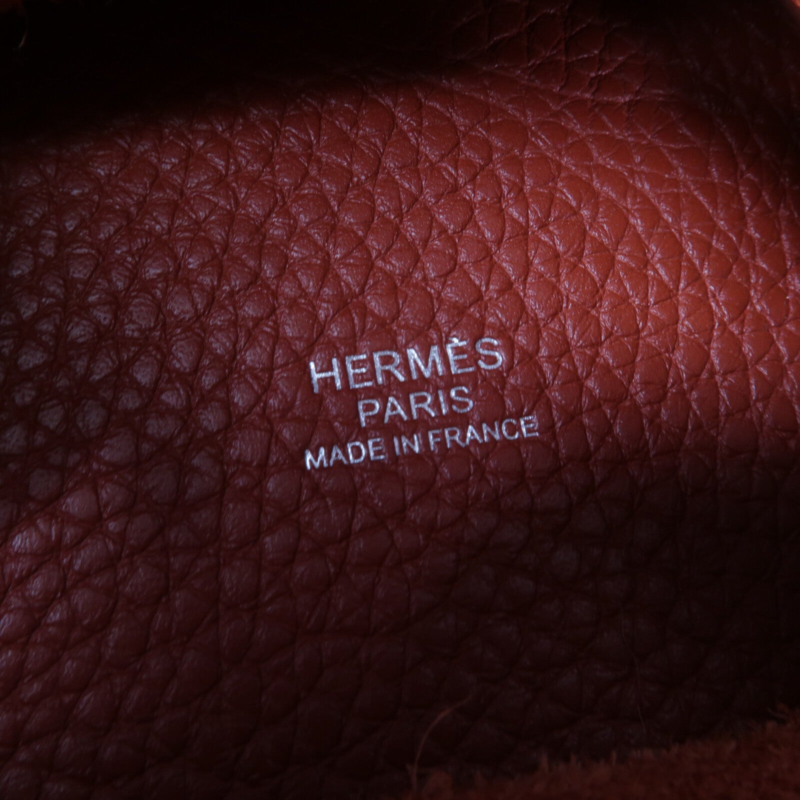 HERMES Clemence皮革Picotin MM手挽袋Sienne