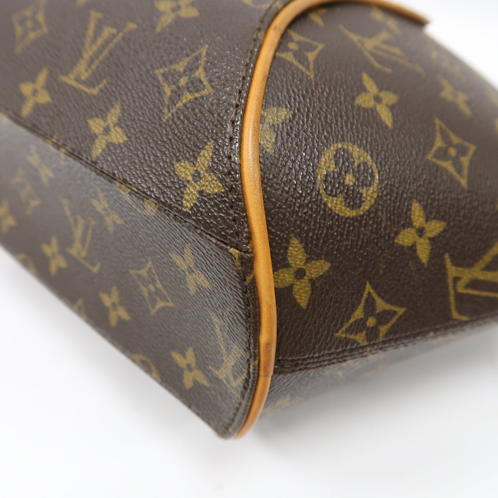 LOUIS VUITTON Monogram Elipse MM金扣手挽袋啡色