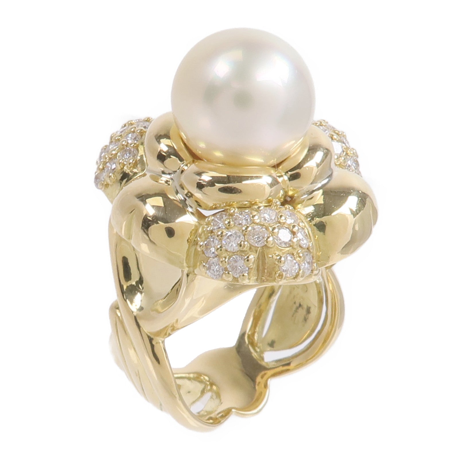 JEWELRY 18K黃金Pearl Diamond Ring珍珠鑽石戒指