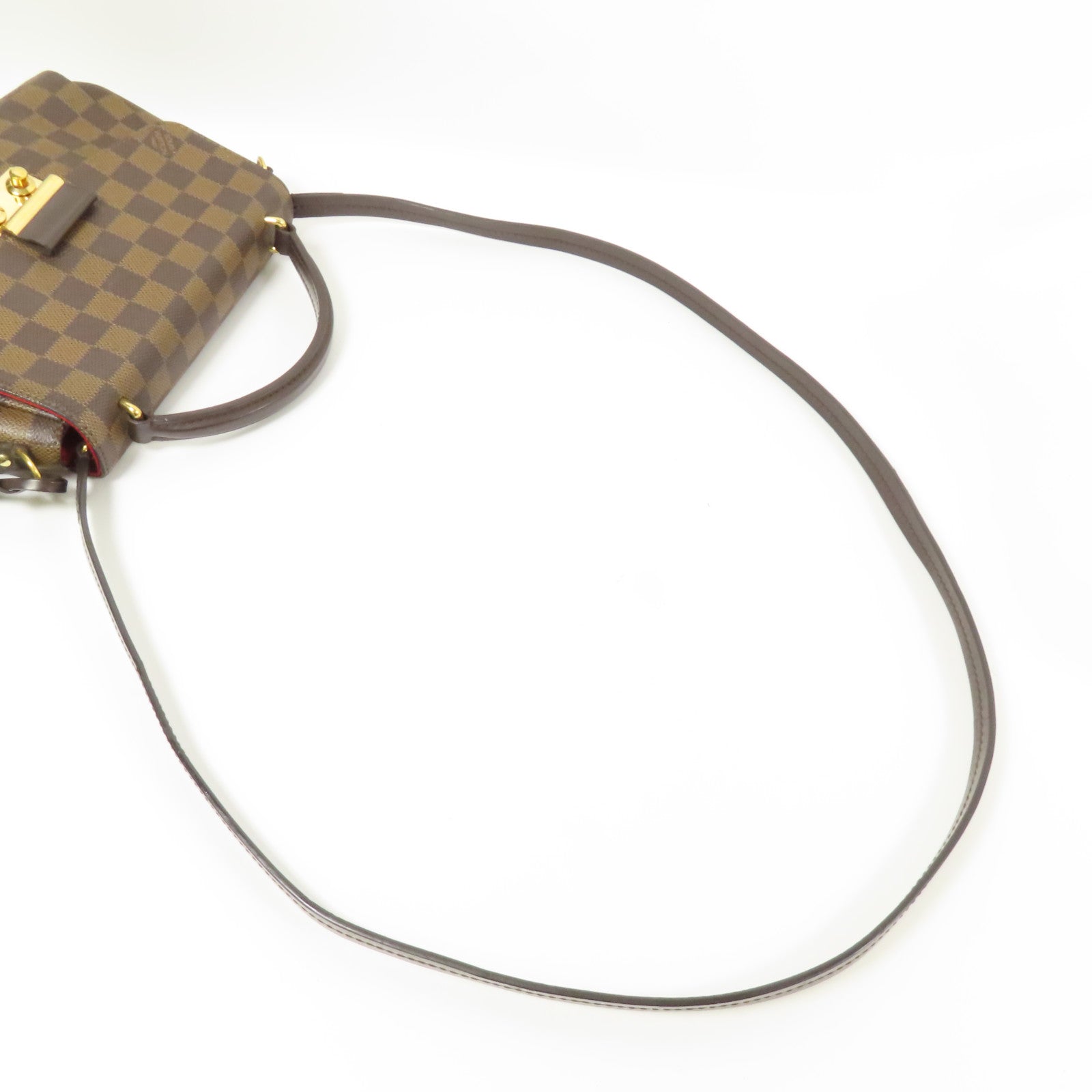 LOUIS VUITTON Damier Croisette金扣手挽肩背兩用袋