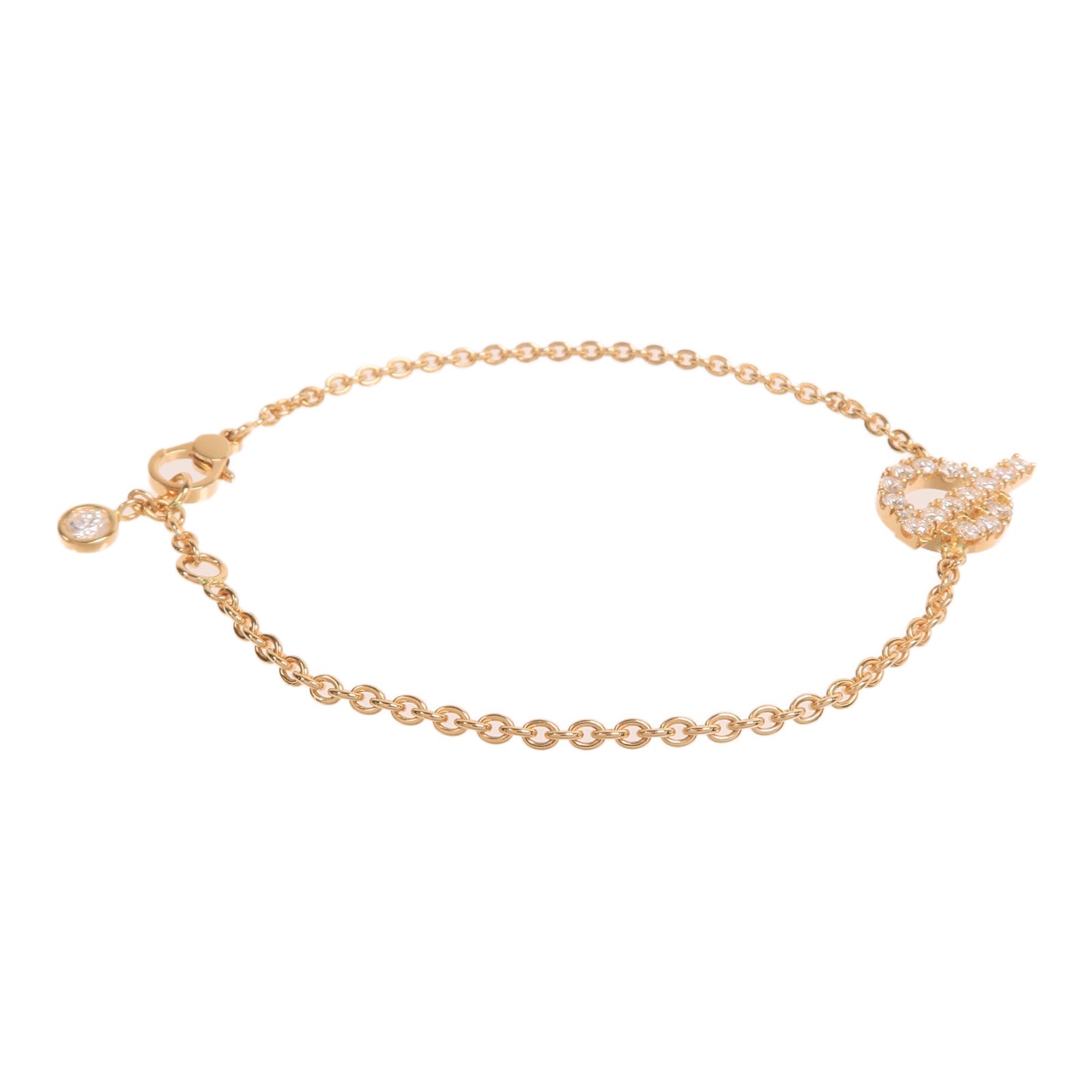 HERMES 18K玫瑰金Finesse Bracelet鑽石手鏈