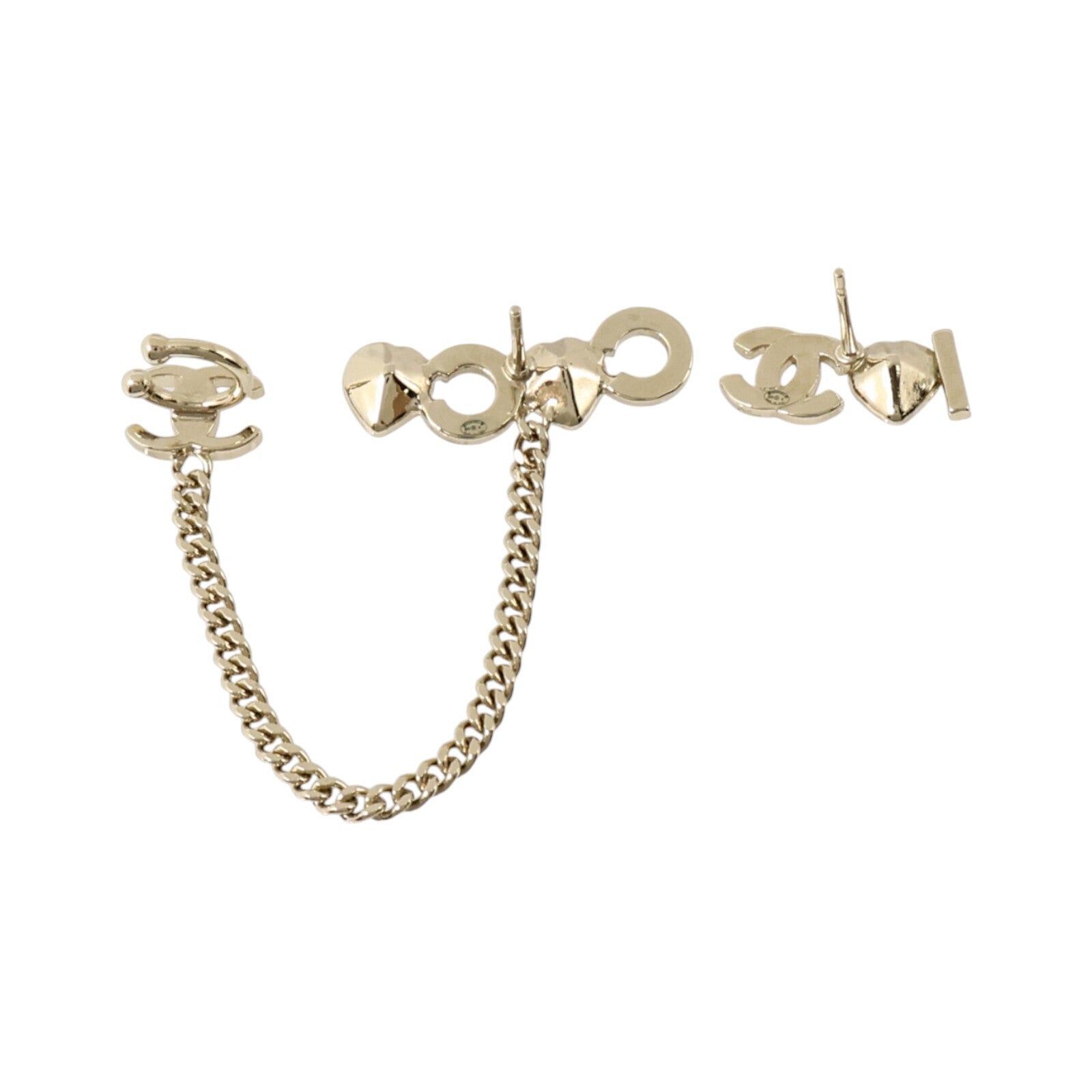 CHANEL 金屬/PVC I Love Coco Earrings耳環