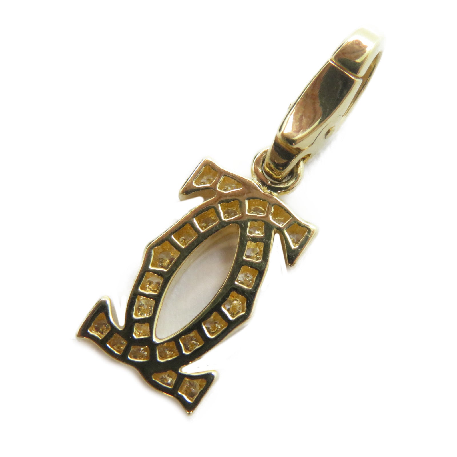 CARTIER 18K黃金/鑽石2C Pendant掛飾