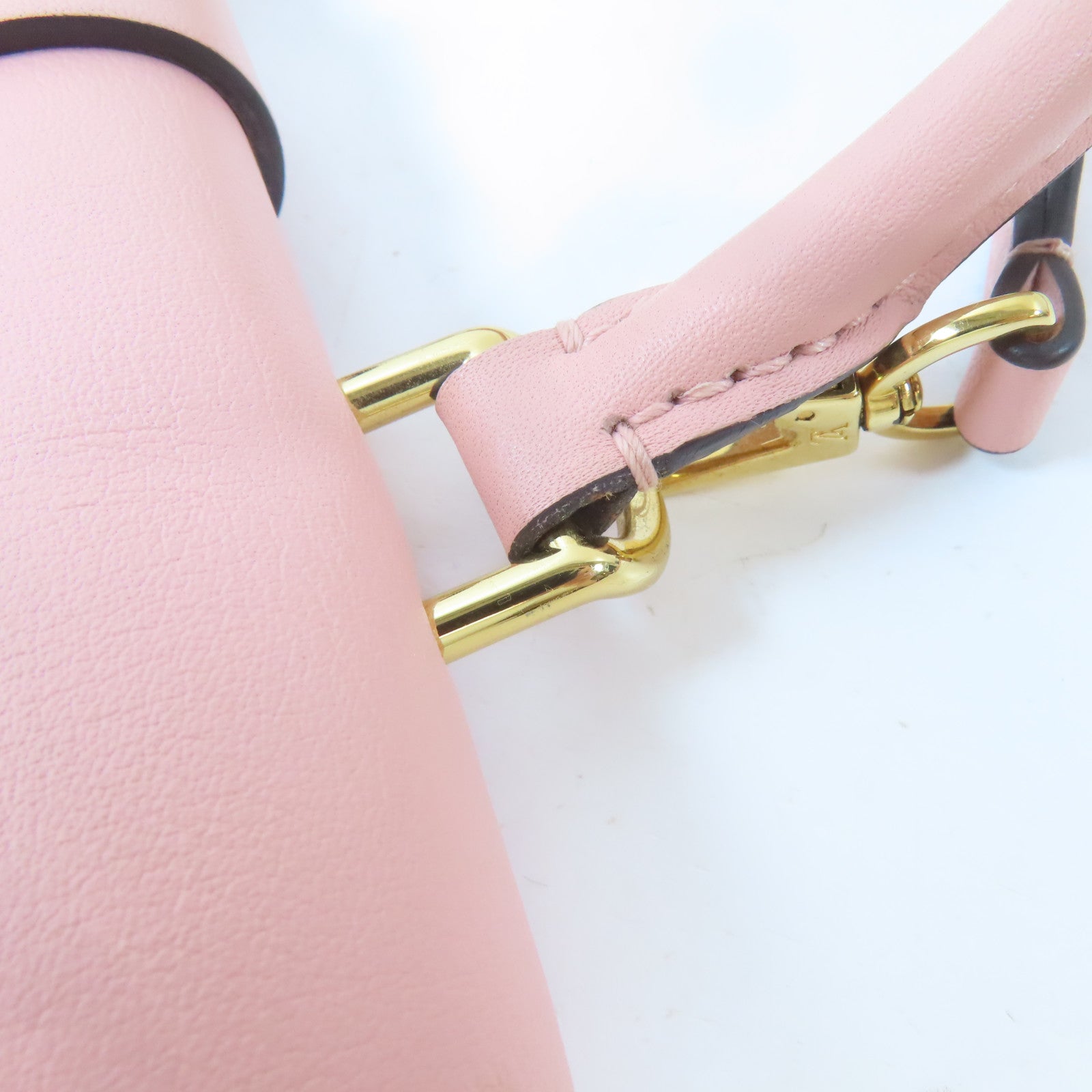 LOUIS VUITTON Monogram Locky BB金扣手挽肩背兩用袋啡色/粉紅色