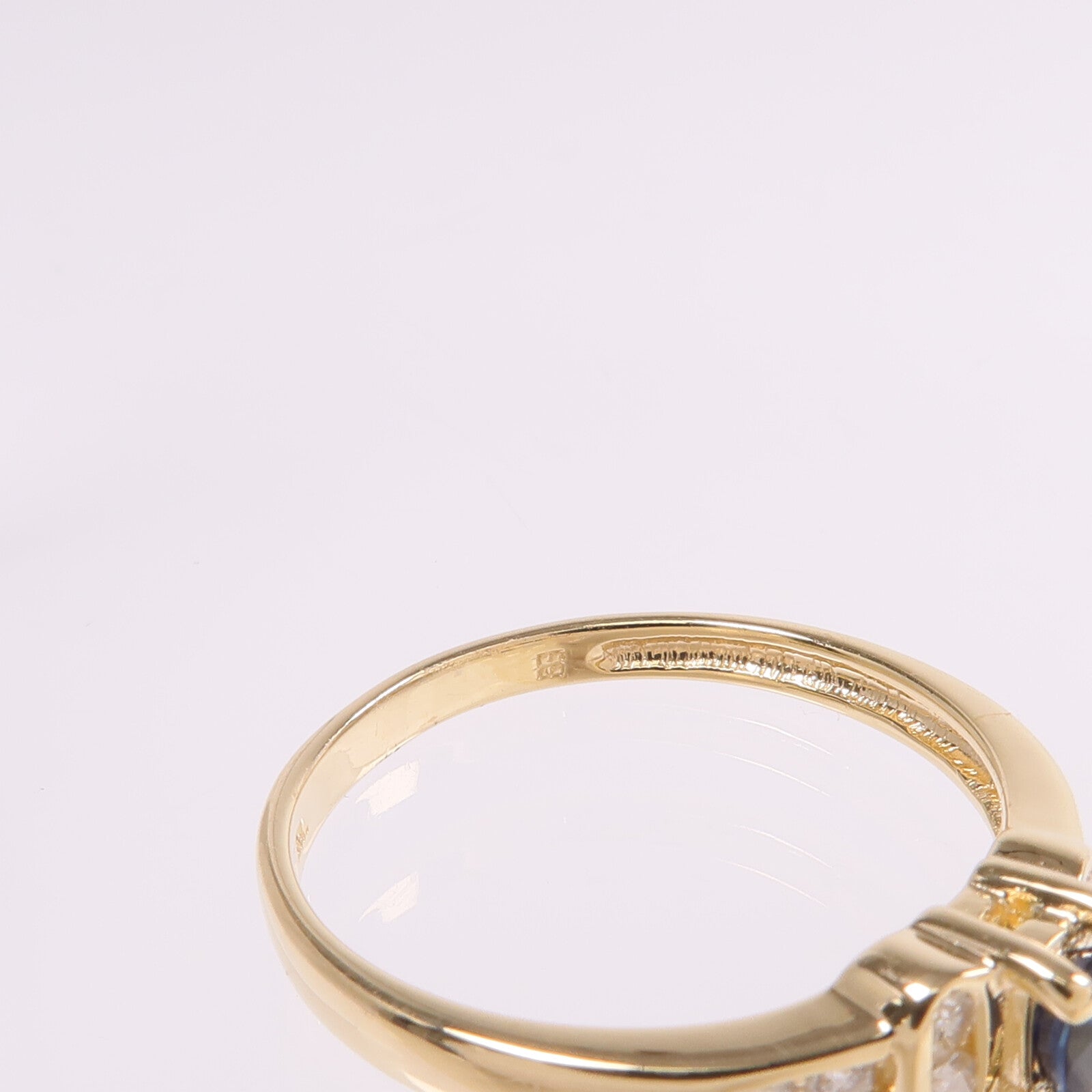 JEWELRY 14K黃金Sapphire Diamond Ring藍寶石/鑽石戒指US#6.25