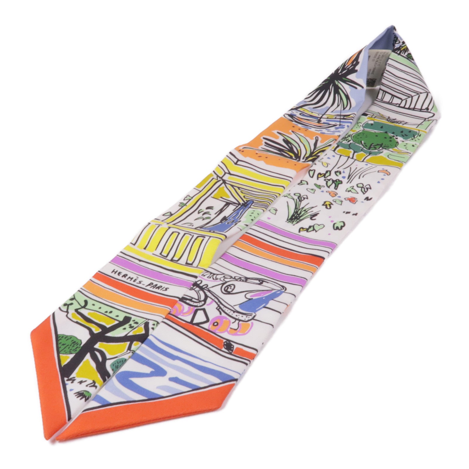 HERMES 絲質Twilly絲巾Multicolor