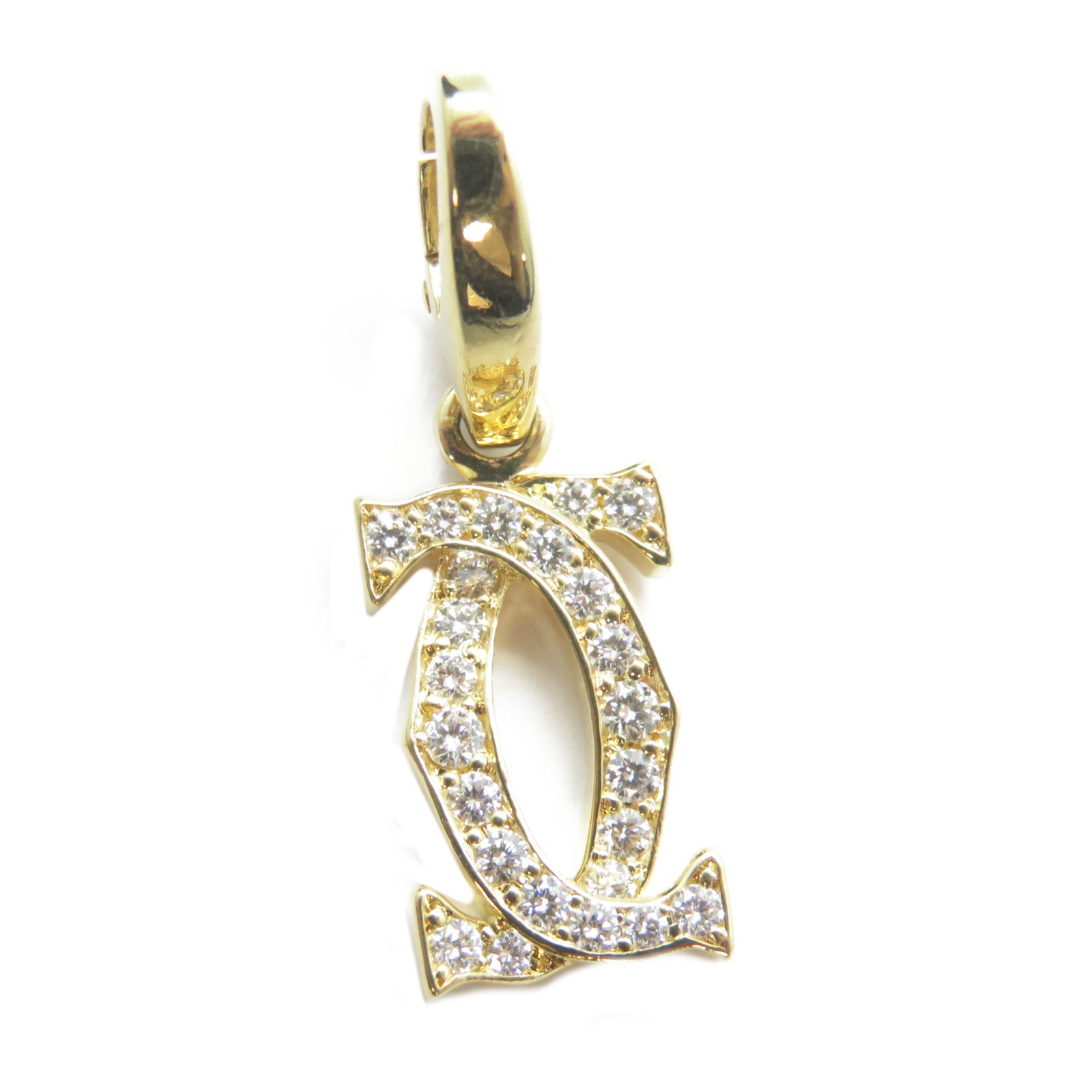 CARTIER 18K黃金/鑽石2C Pendant掛飾
