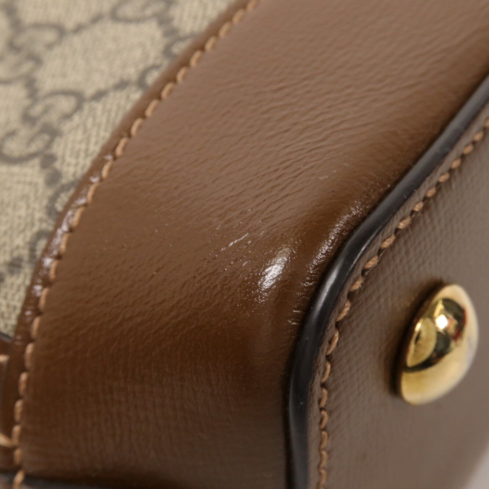 GUCCI 塗層帆布1955 Horsebit Top Handle手挽肩背兩用袋