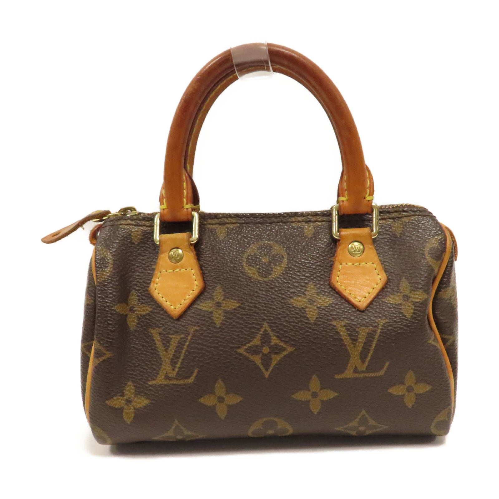 LOUIS VUITTON 【激減優惠】Monogram Speedy Nano金扣手挽袋啡色
