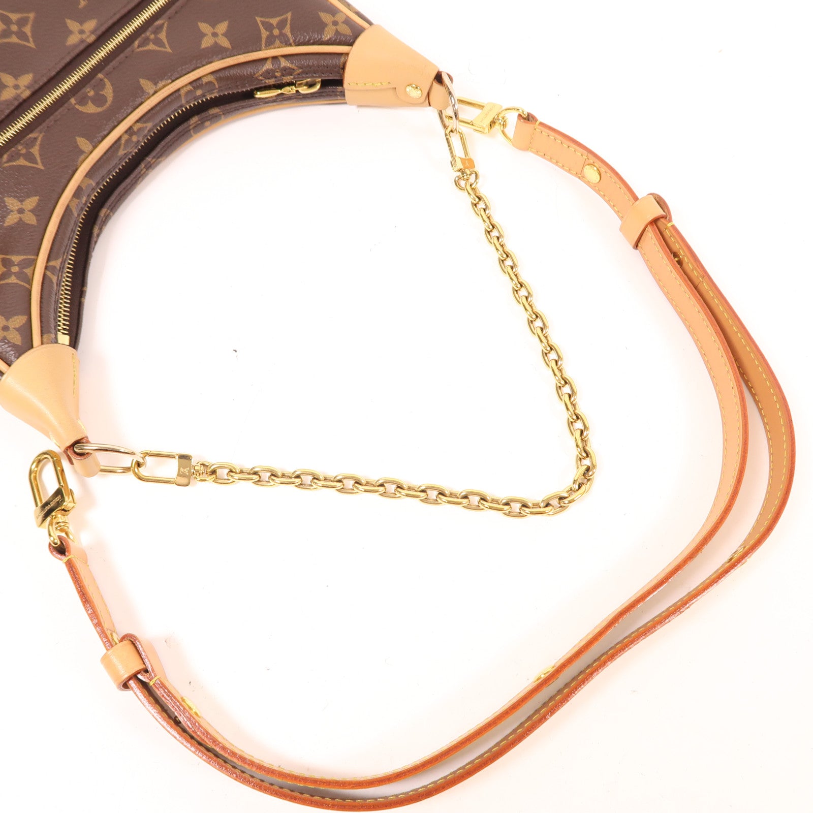 LOUIS VUITTON LV GHW Loop 2 Way Shoulder Bag M81098 Monogram Brown