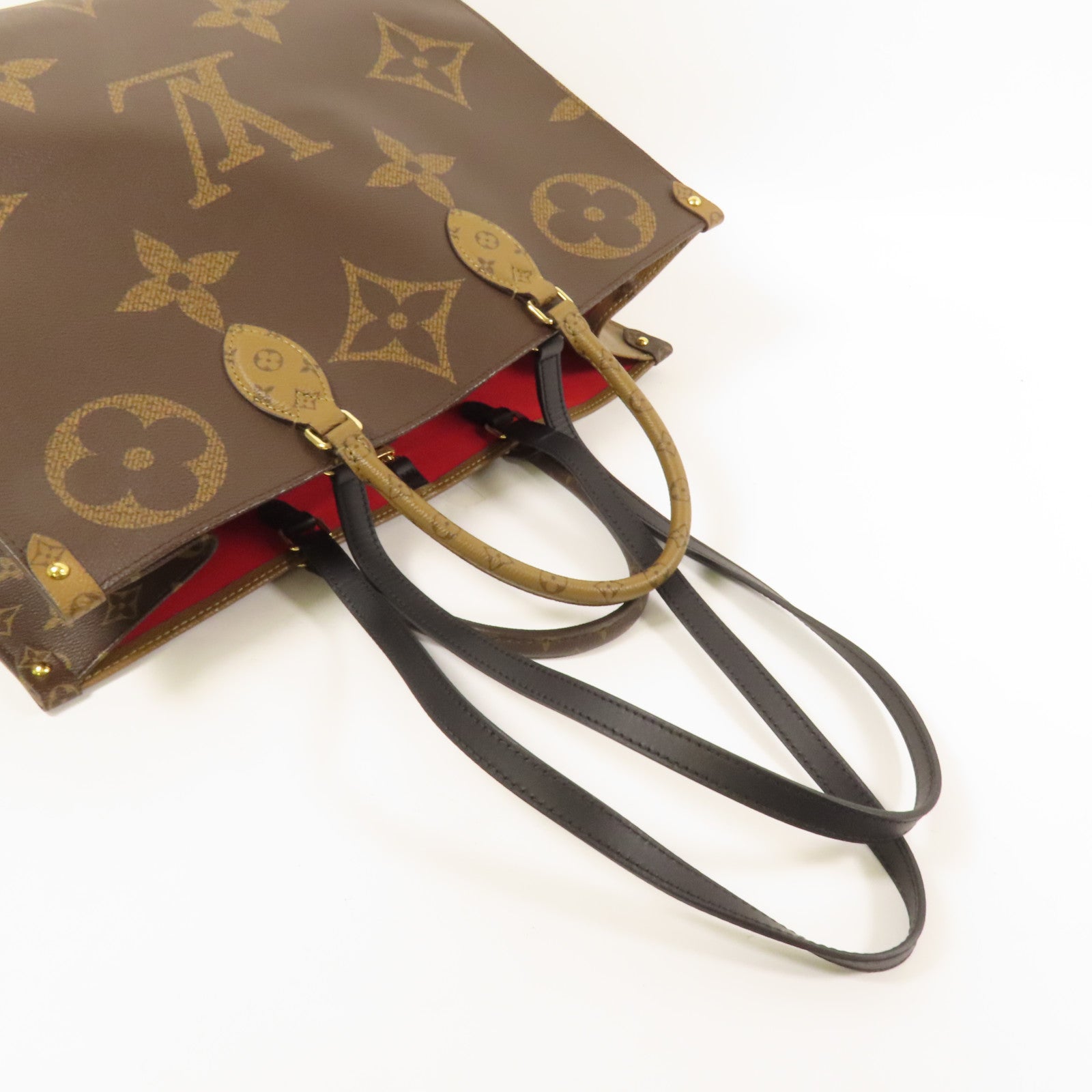 LOUIS VUITTON Monogram Giant OnTheGo GM金扣手挽肩背兩用袋