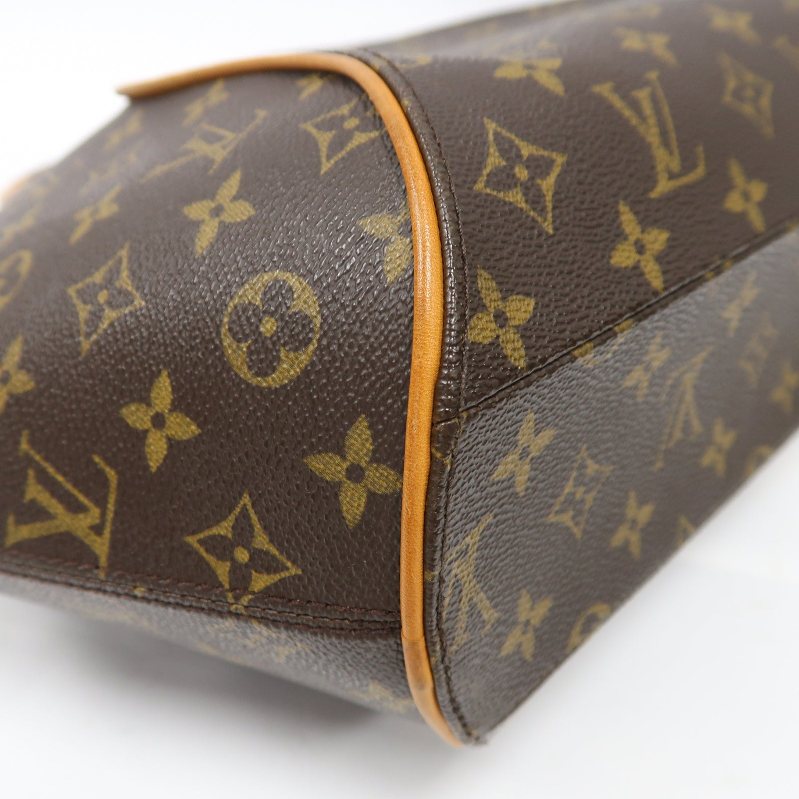 LOUIS VUITTON Monogram Elipse MM金扣手挽袋啡色