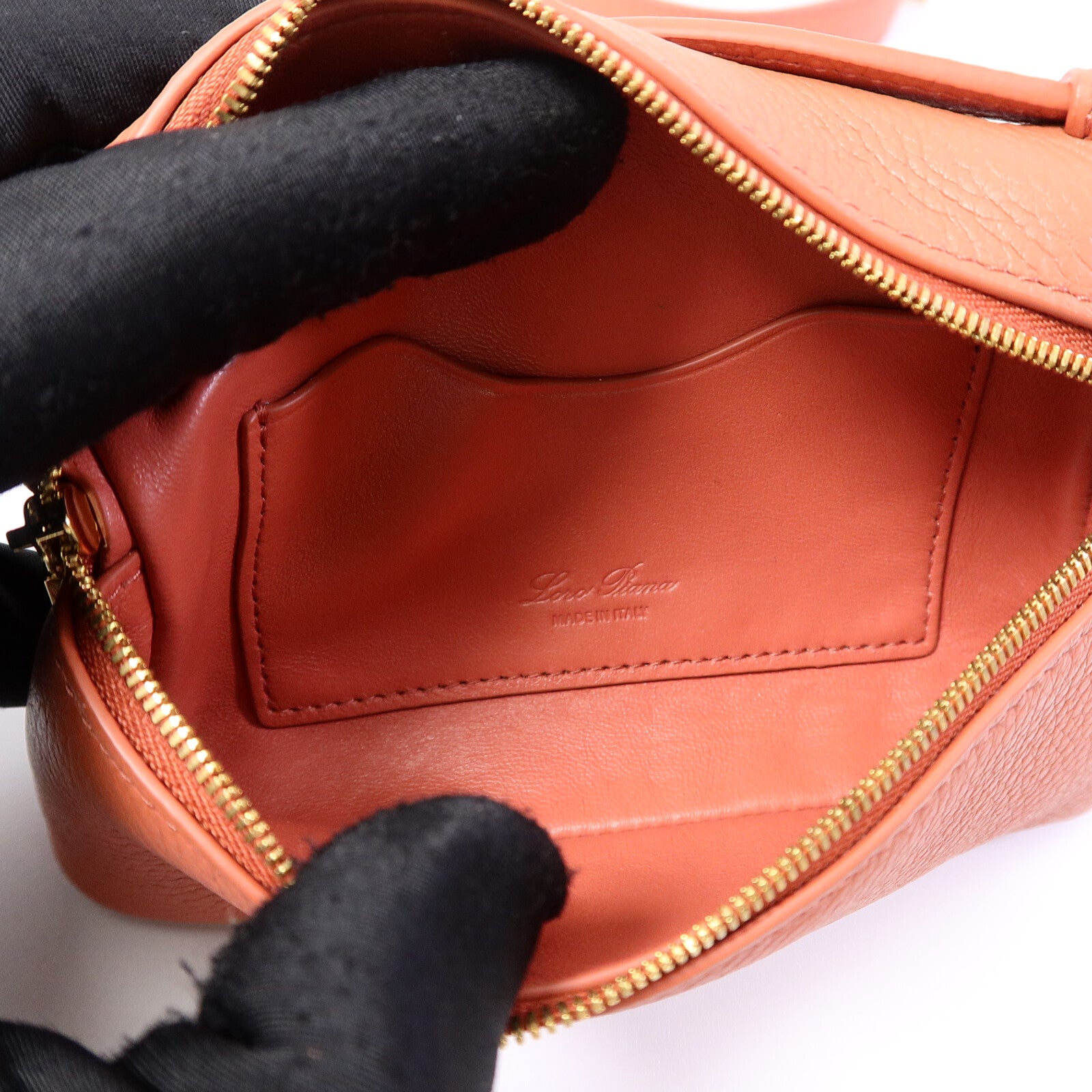 Loro Piana 【激減優惠】牛皮皮革Extra Pocket Mini手挽肩背兩用袋