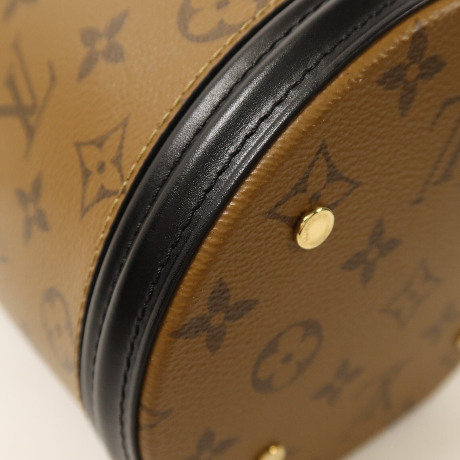LOUIS VUITTON Monogram Reverse Cannes金扣手挽肩背兩用袋